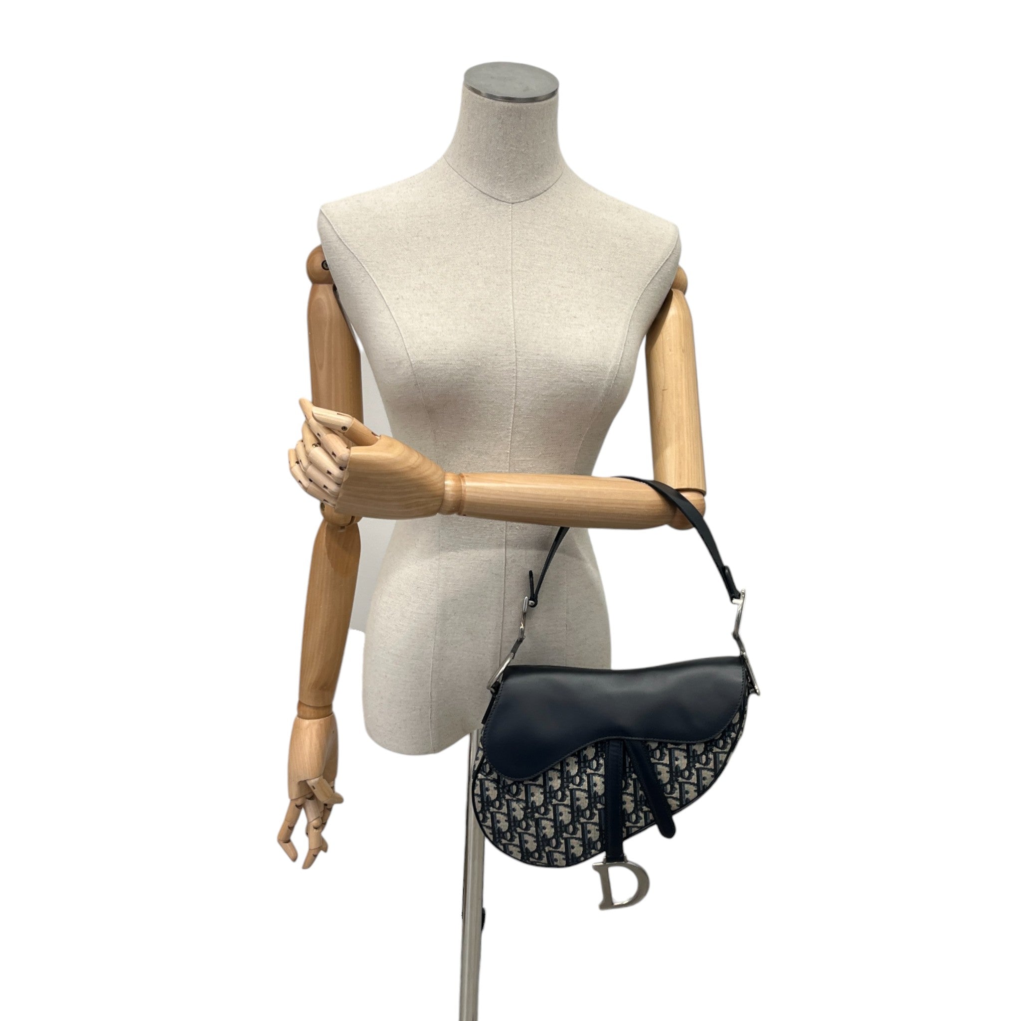 Women's Oblique Saddle Medium Bag Navy