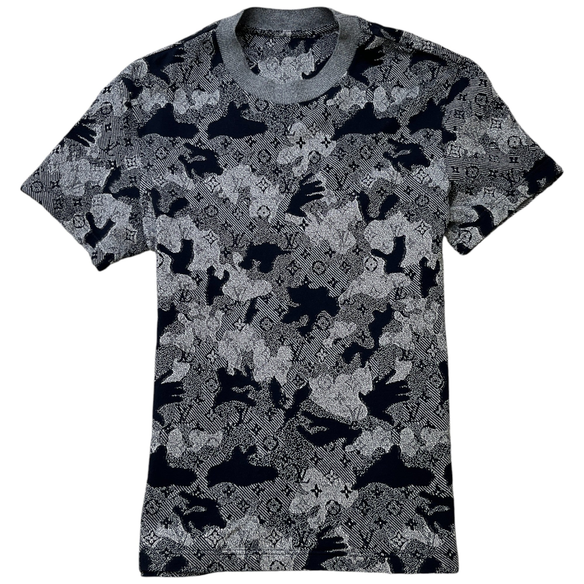 Men's Monogram Camouflage T-Shirt Navy Size S