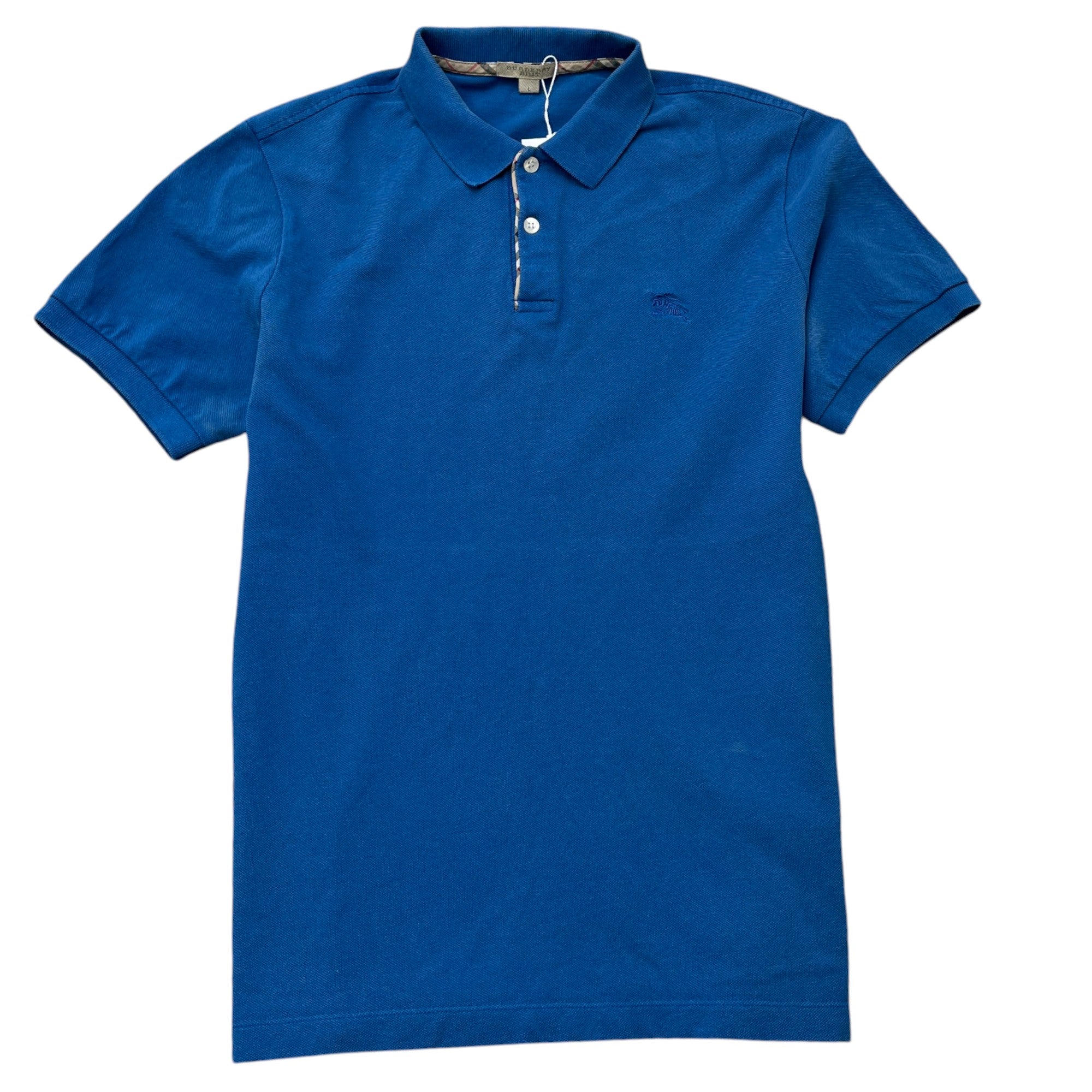 Men's Pique Polo Shirt Blue Size L