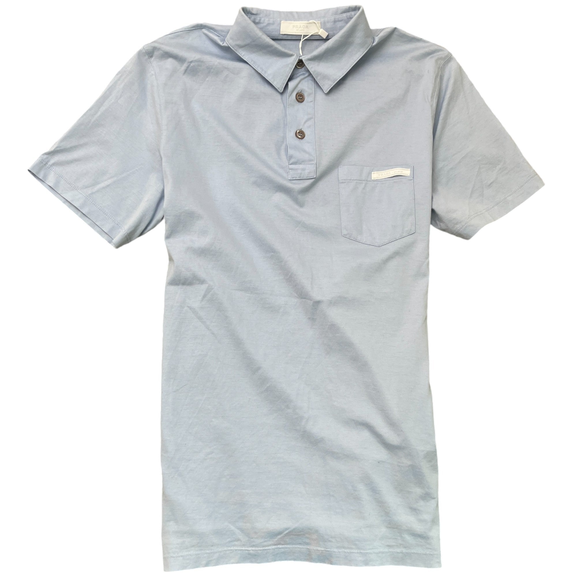 Men's Pocket Logo Polo Shirt Blue Size S