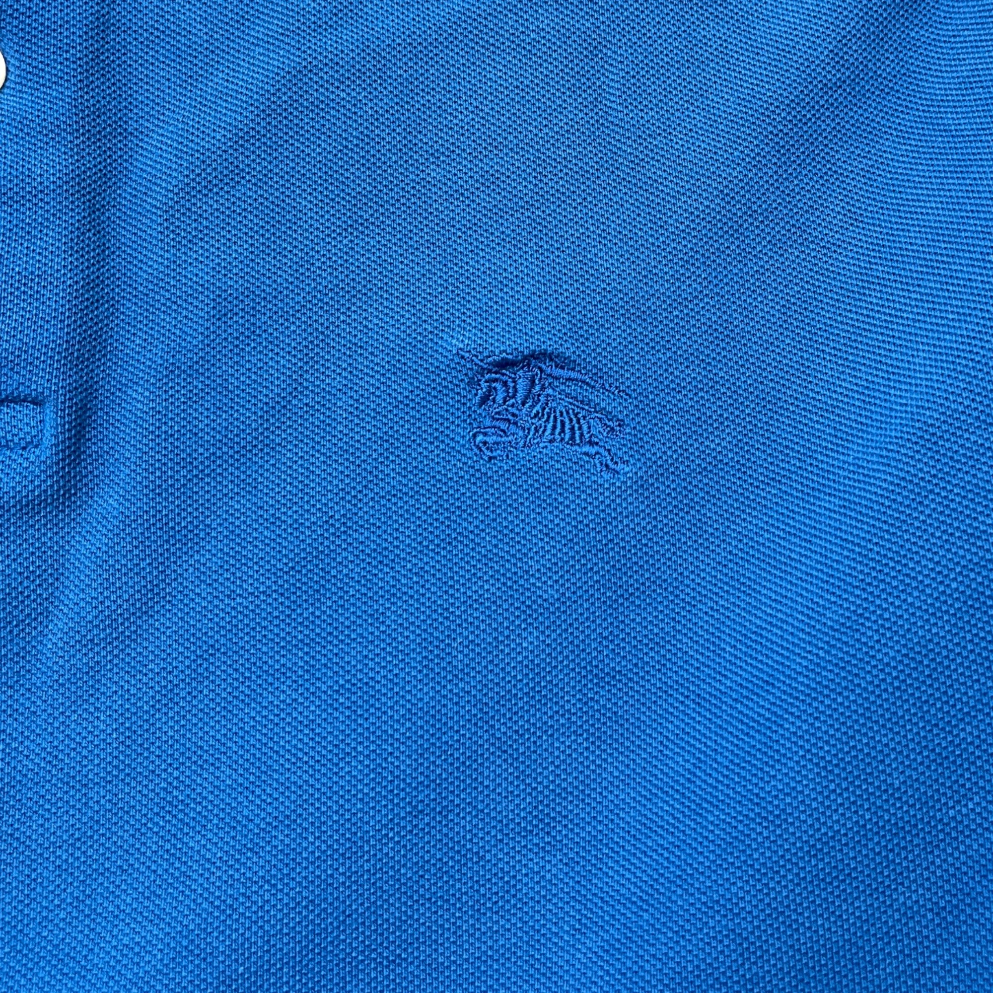 Men's Pique Polo Shirt Blue Size L