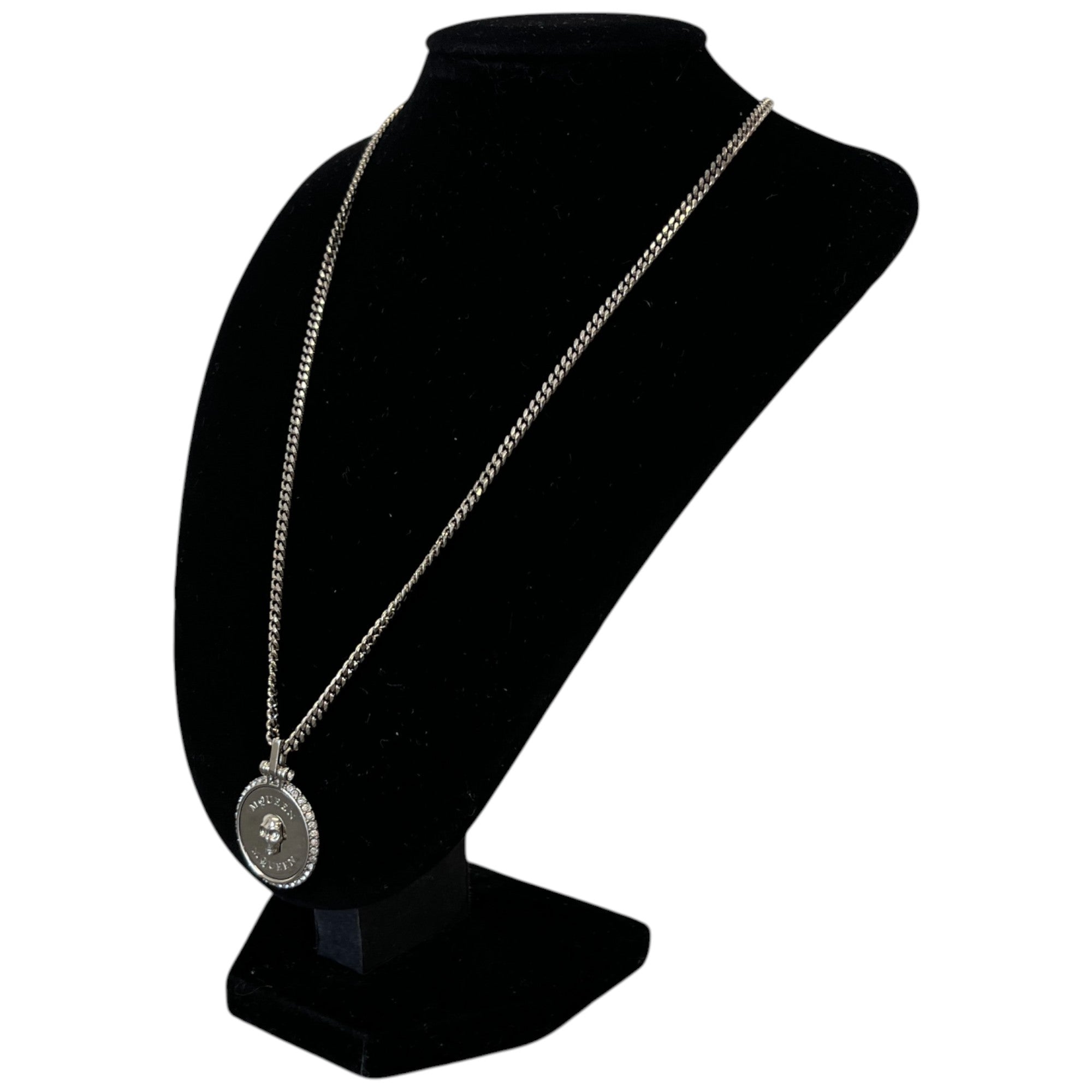 Women's Sovereign Skull Embellished Necklace Silver