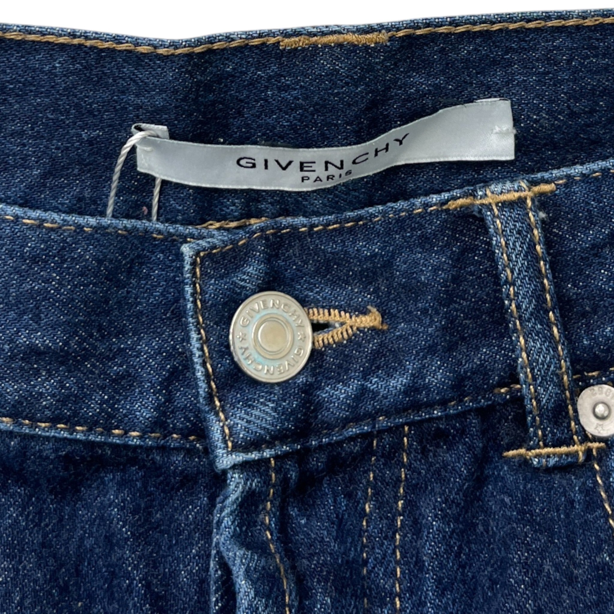 Men's Tape Logo Jeans Blue Size Waist 31"