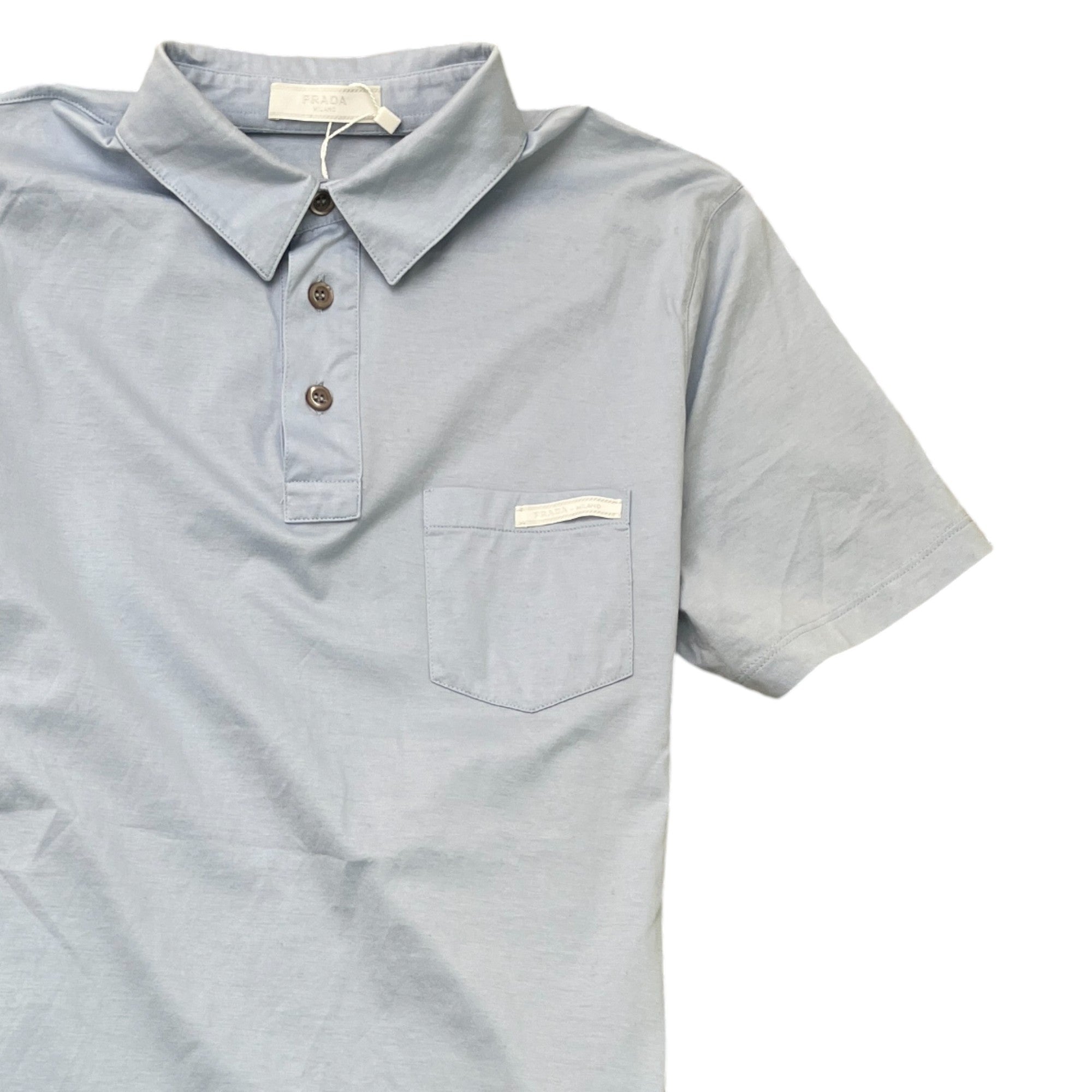 Men's Pocket Logo Polo Shirt Blue Size S