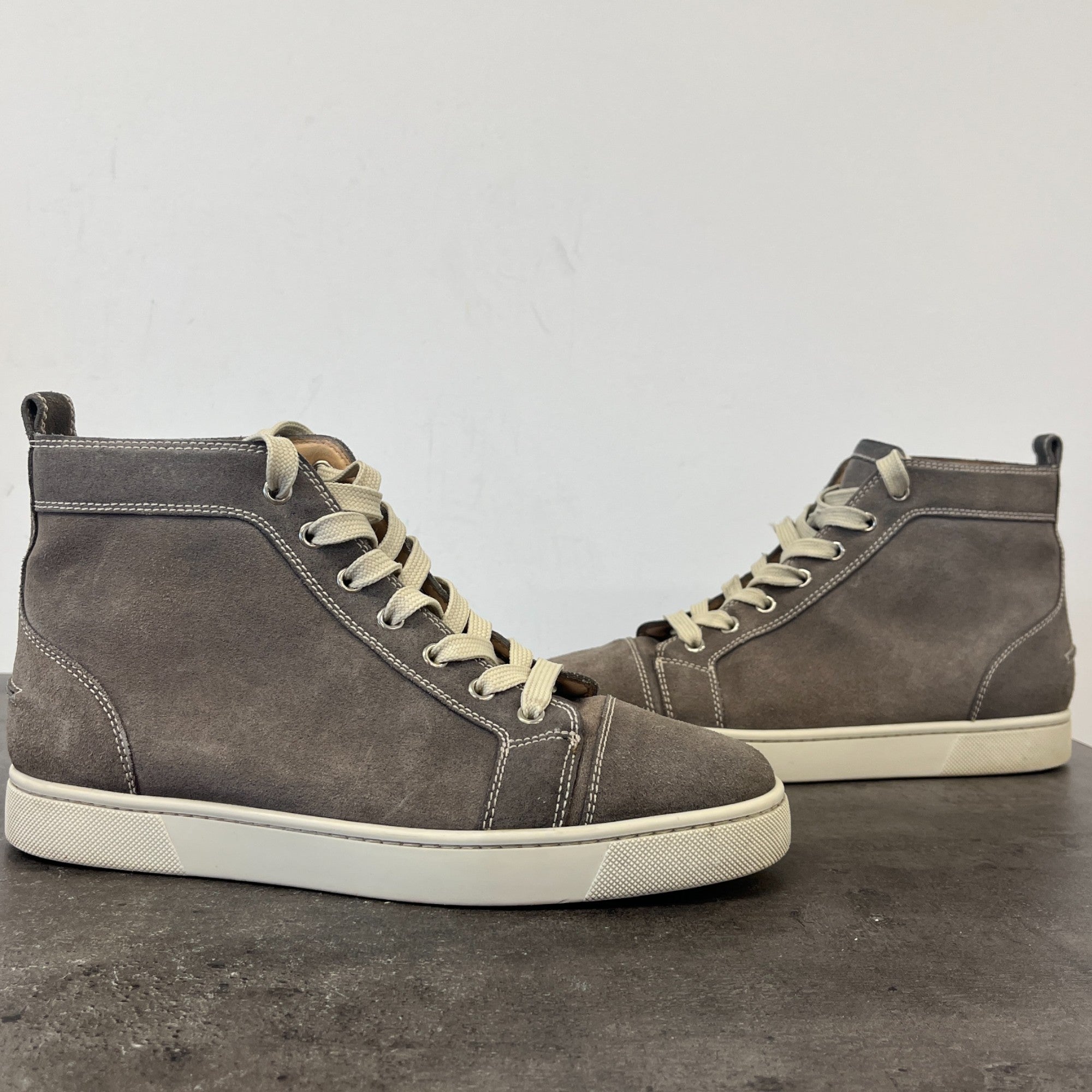 Men's Louis Flat High Trainers Grey Size EU 40 / UK 6