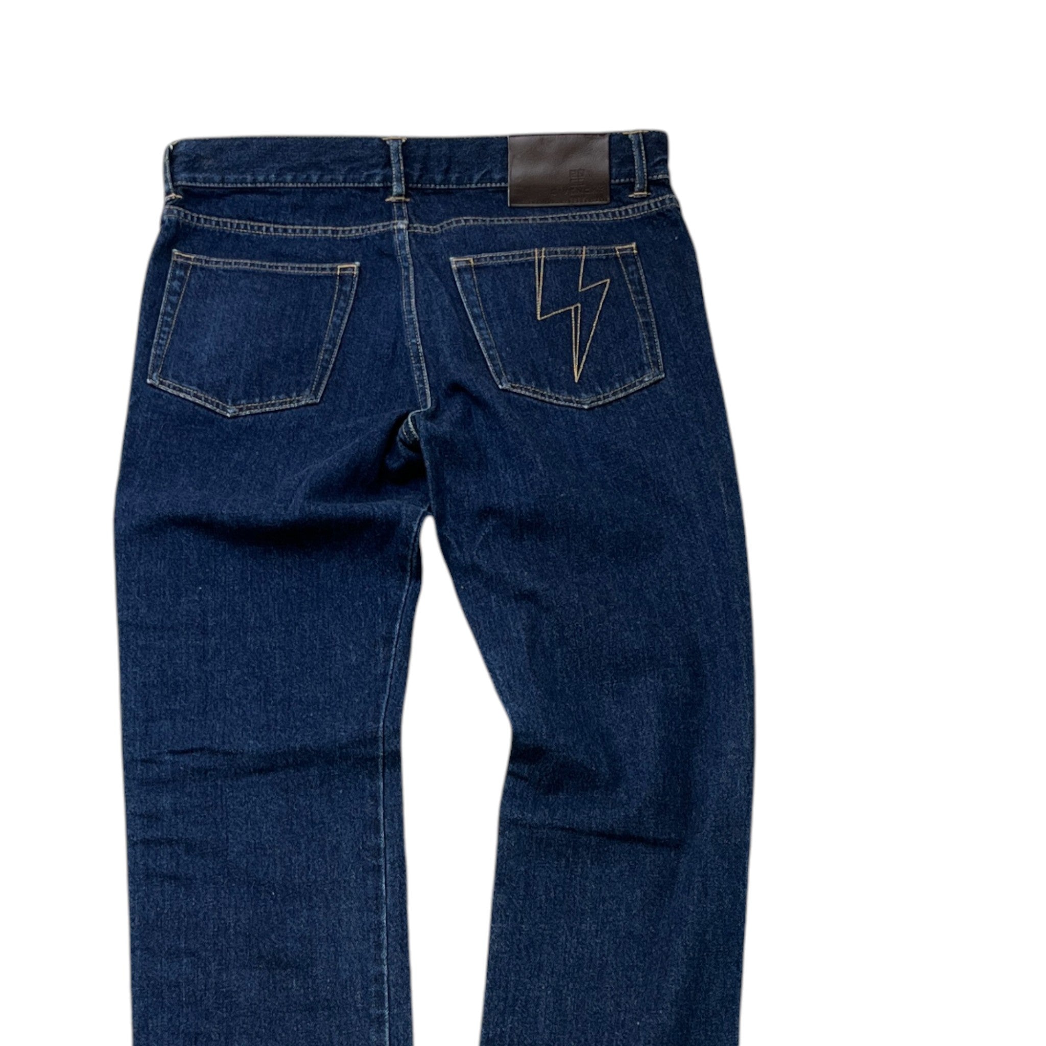 Men's Tape Logo Jeans Blue Size Waist 31"