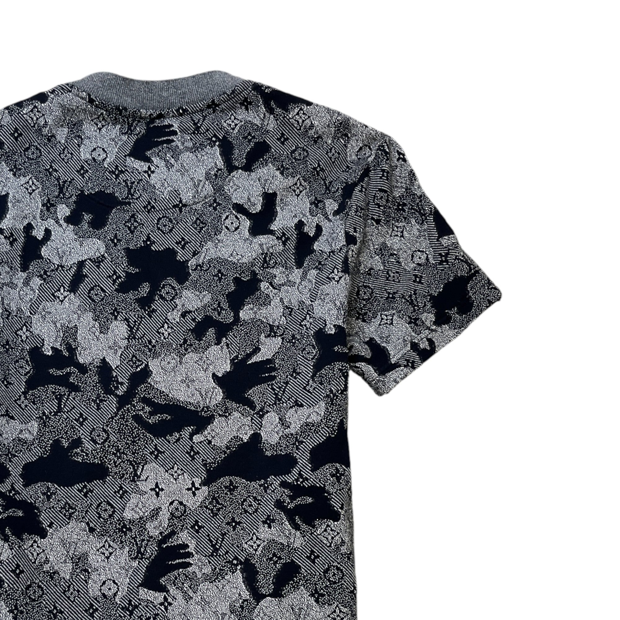 Men's Monogram Camouflage T-Shirt Navy Size S