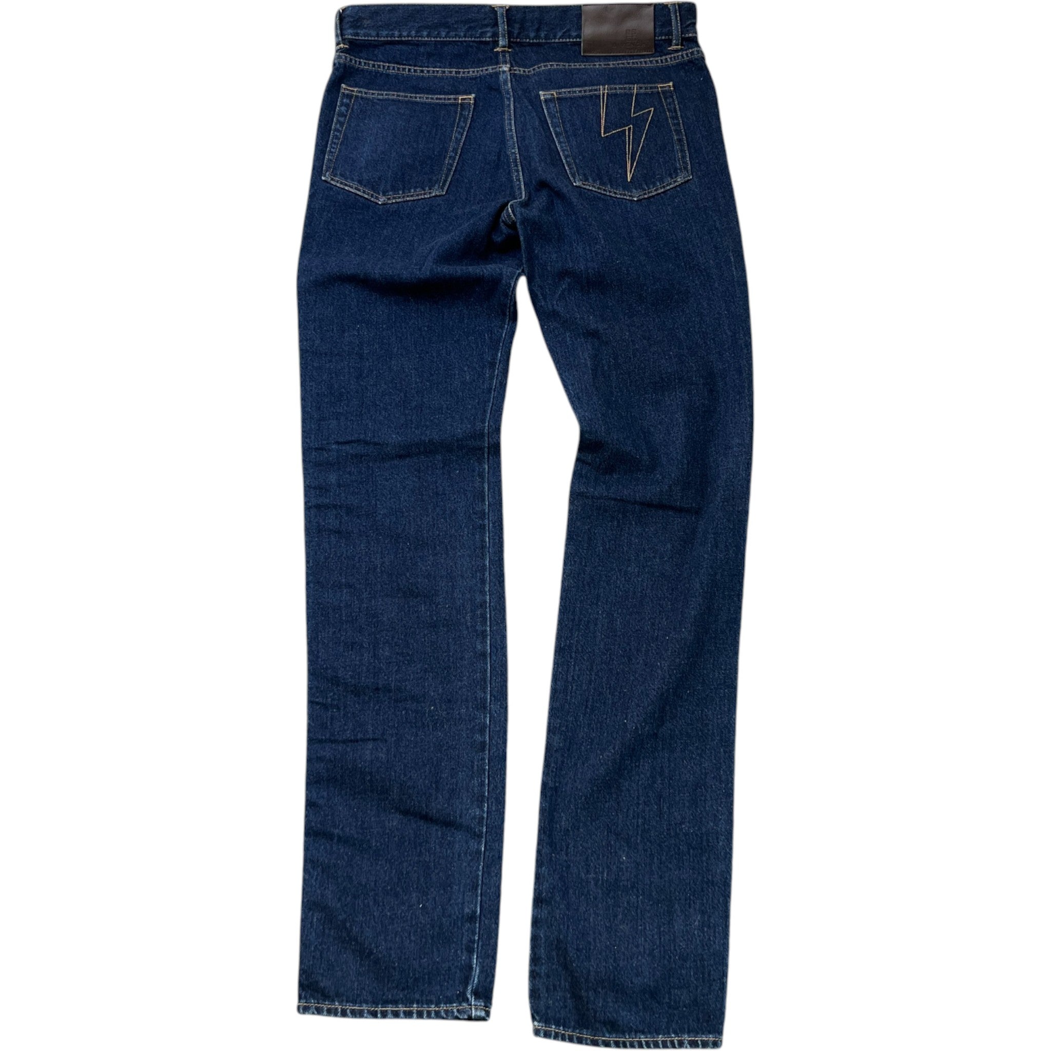 Men's Tape Logo Jeans Blue Size Waist 31"