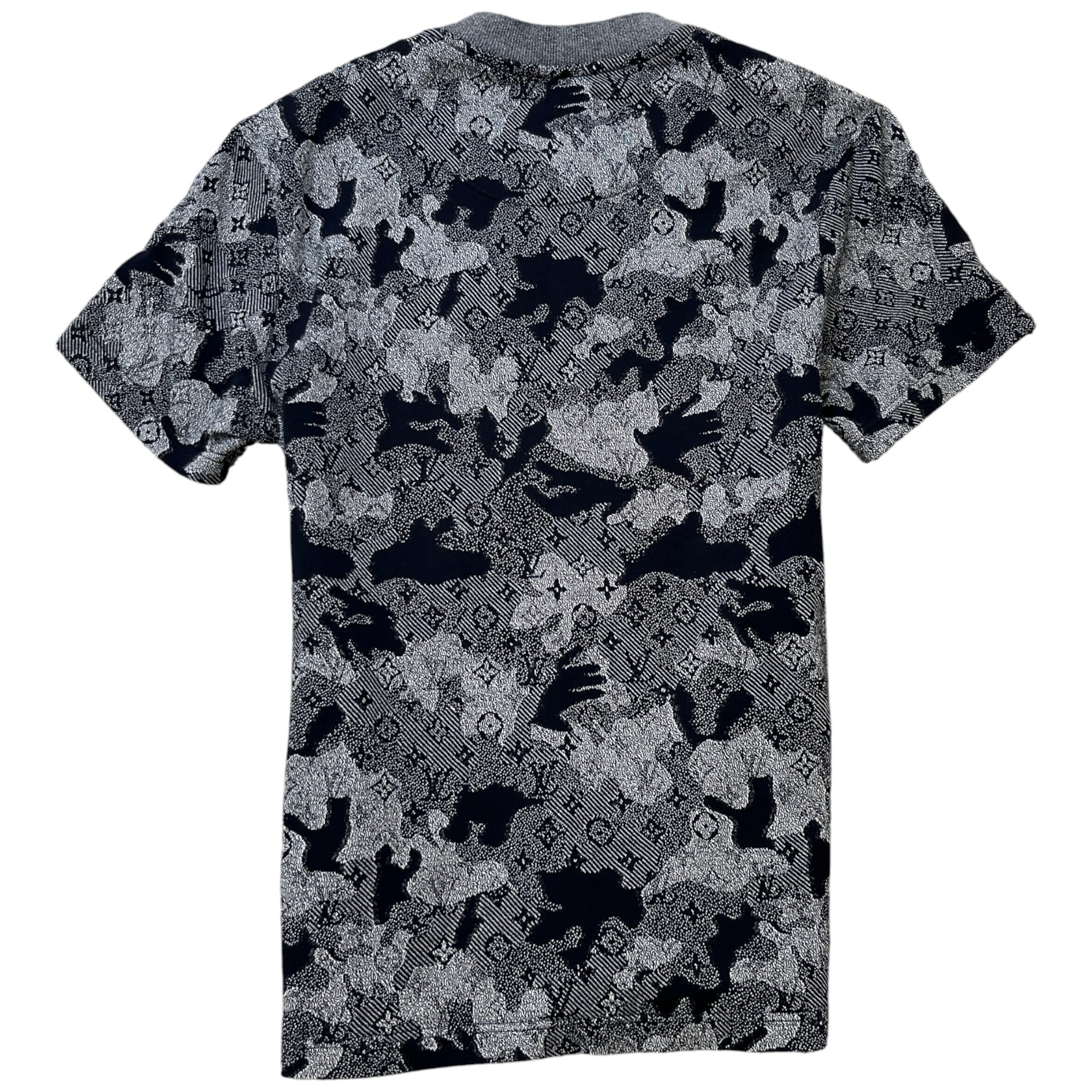 Men's Monogram Camouflage T-Shirt Navy Size S