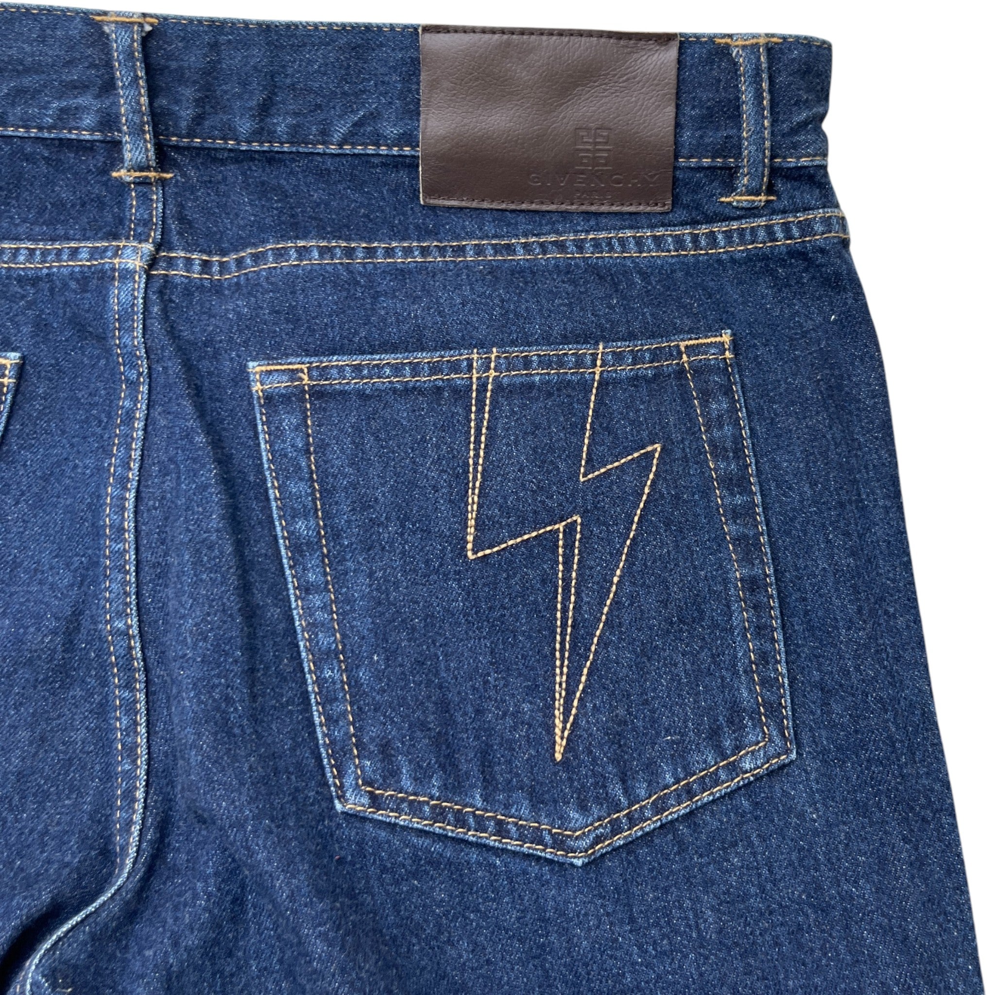 Men's Tape Logo Jeans Blue Size Waist 31"