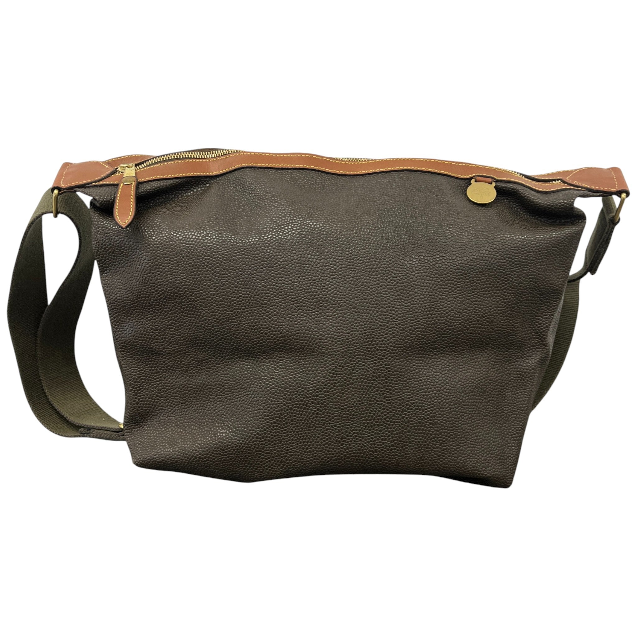 Women's Vintage Logo Patch Scotchgrain Handbag Khaki