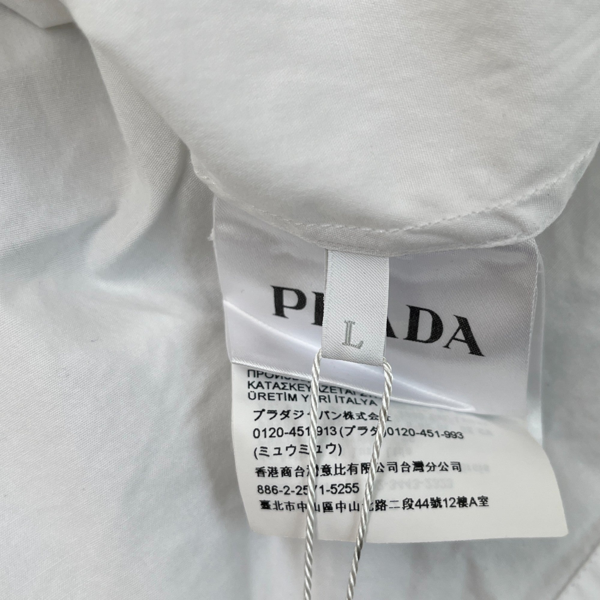 Men's Triangle Logo T-Shirt White Size L