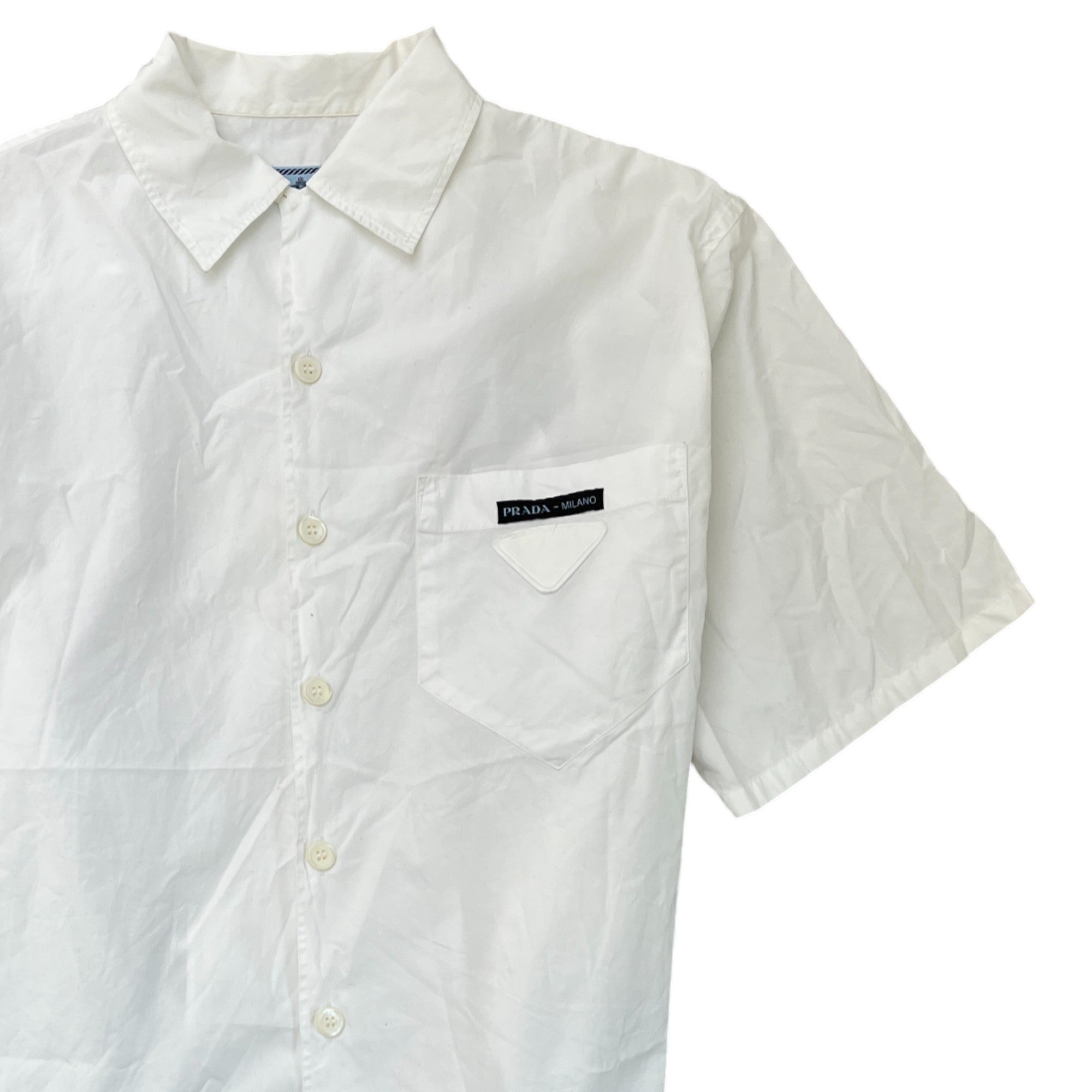 Men's Triangle Logo T-Shirt White Size L