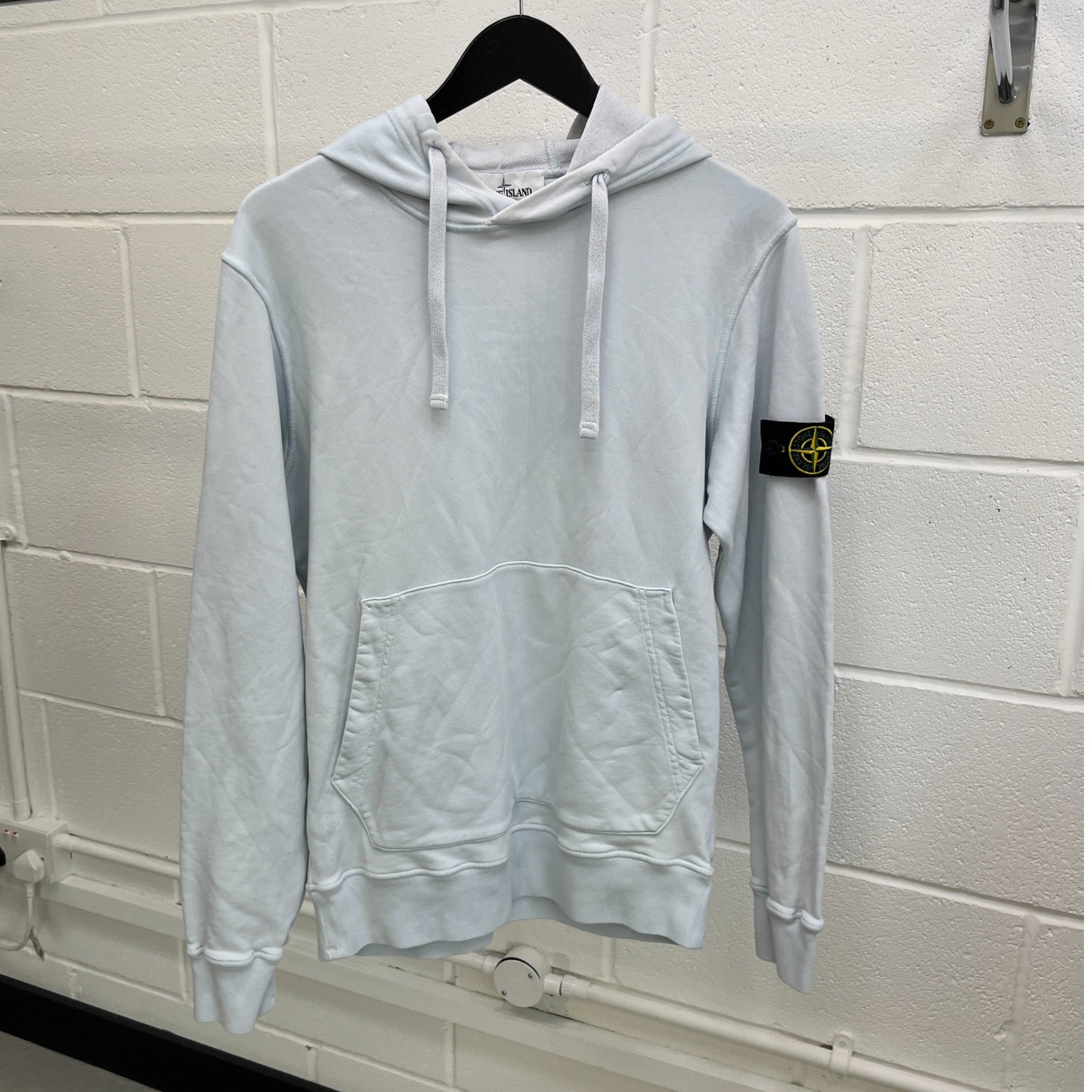 Men's Applique Logo Hoodie Blue Size M