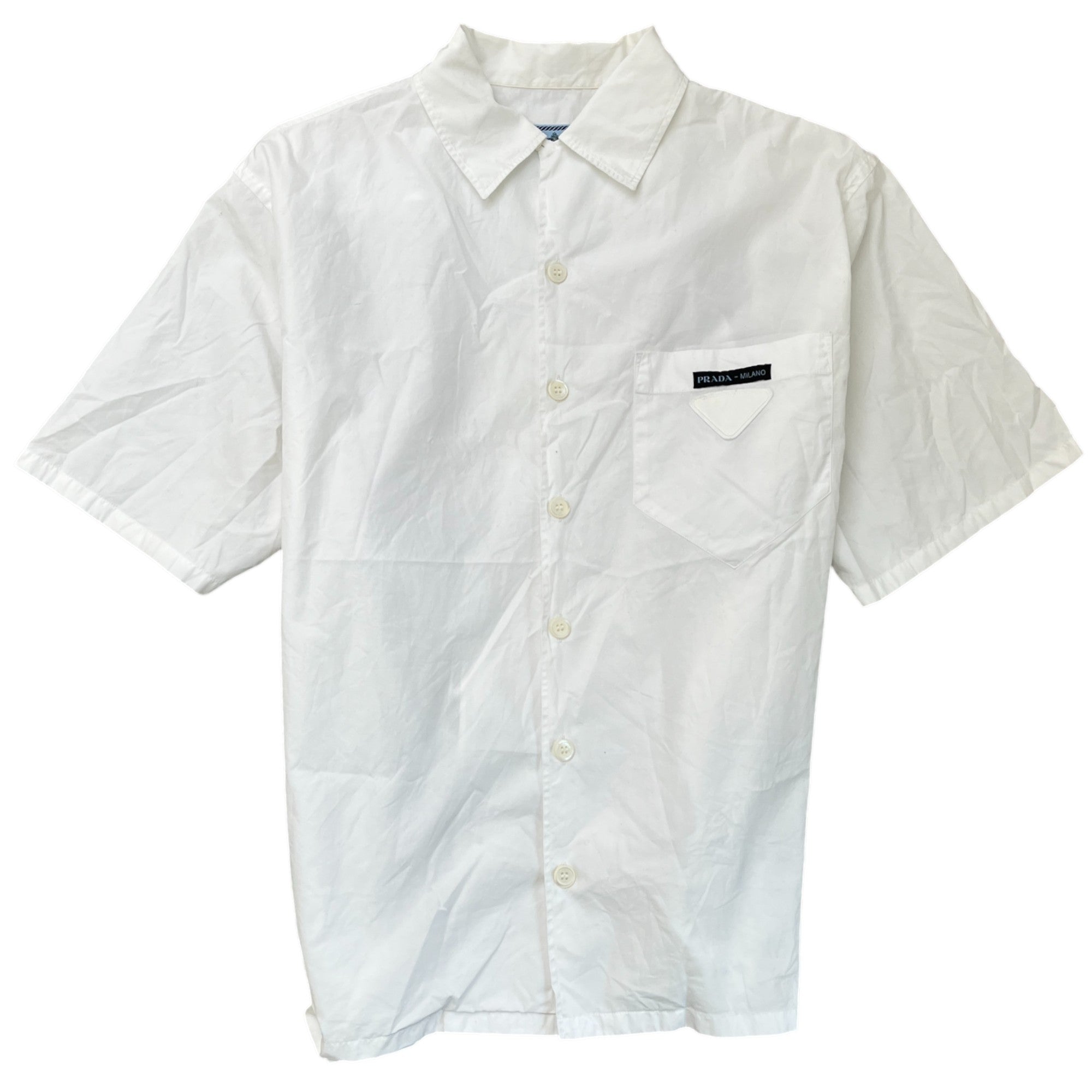 Men's Triangle Logo T-Shirt White Size L