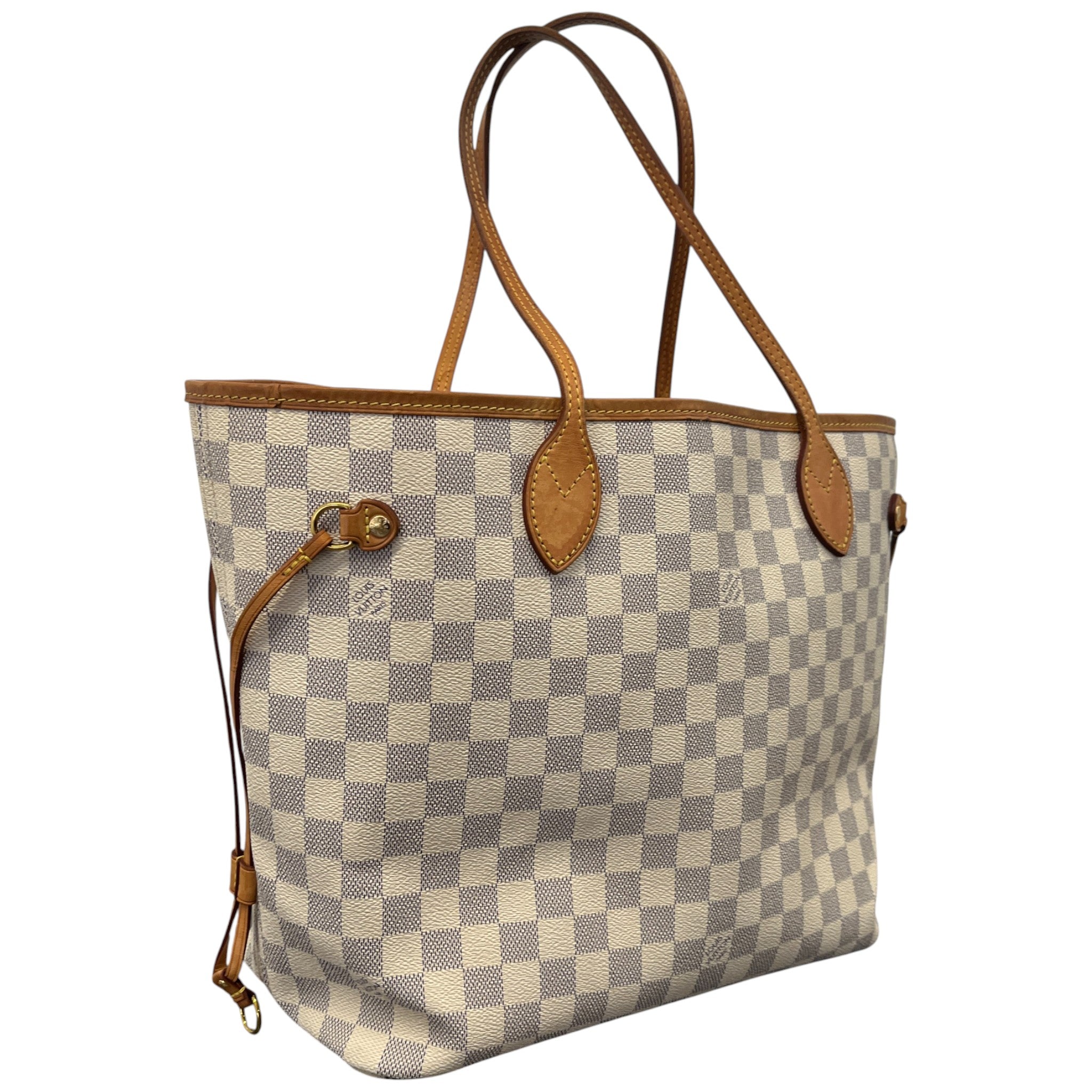 Women's Neverfull Mm Damier Azur Bag Beige