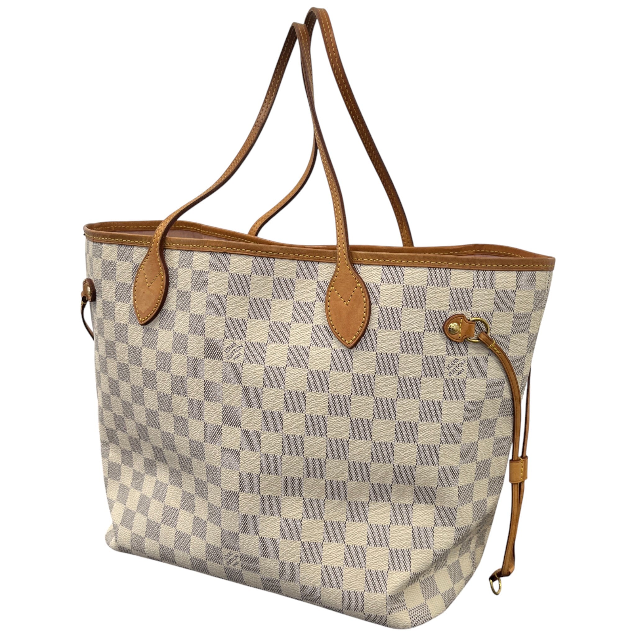Women's Neverfull Mm Damier Azur Bag Beige