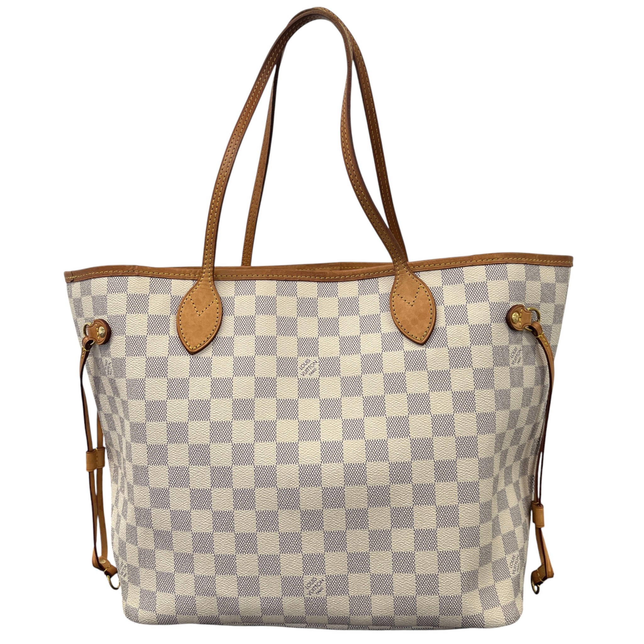 Women's Neverfull Mm Damier Azur Bag Beige