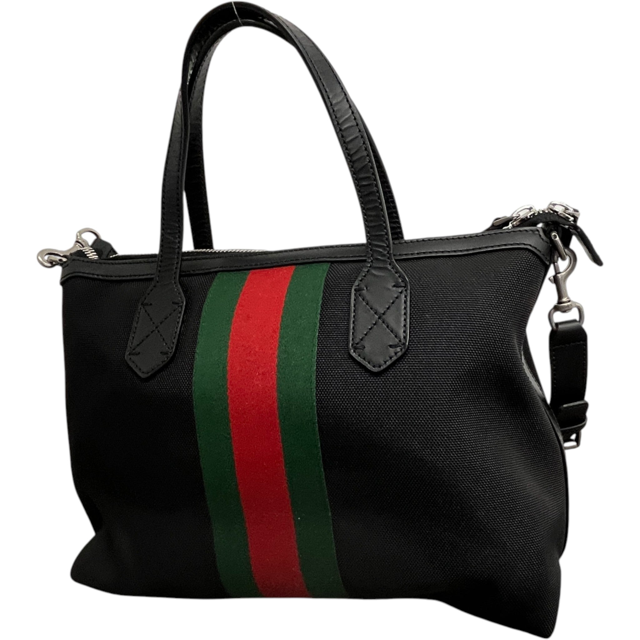 Women's Gg Canvas Abbey Pocket Handbag Black