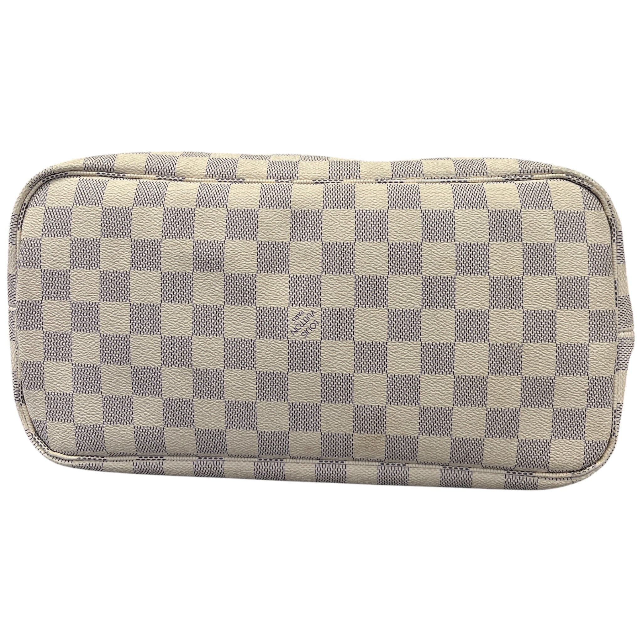 Women's Neverfull Mm Damier Azur Bag Beige