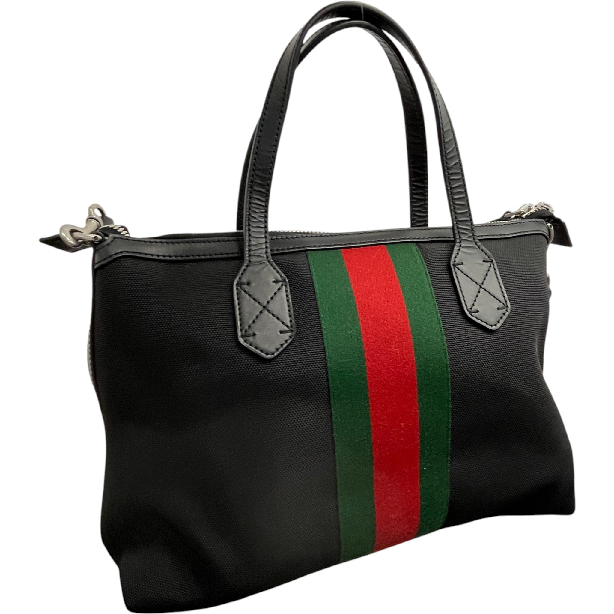 Women's Gg Canvas Abbey Pocket Handbag Black