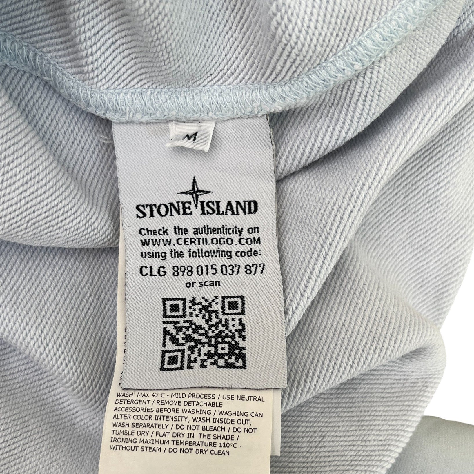 Men's Applique Logo Hoodie Blue Size M