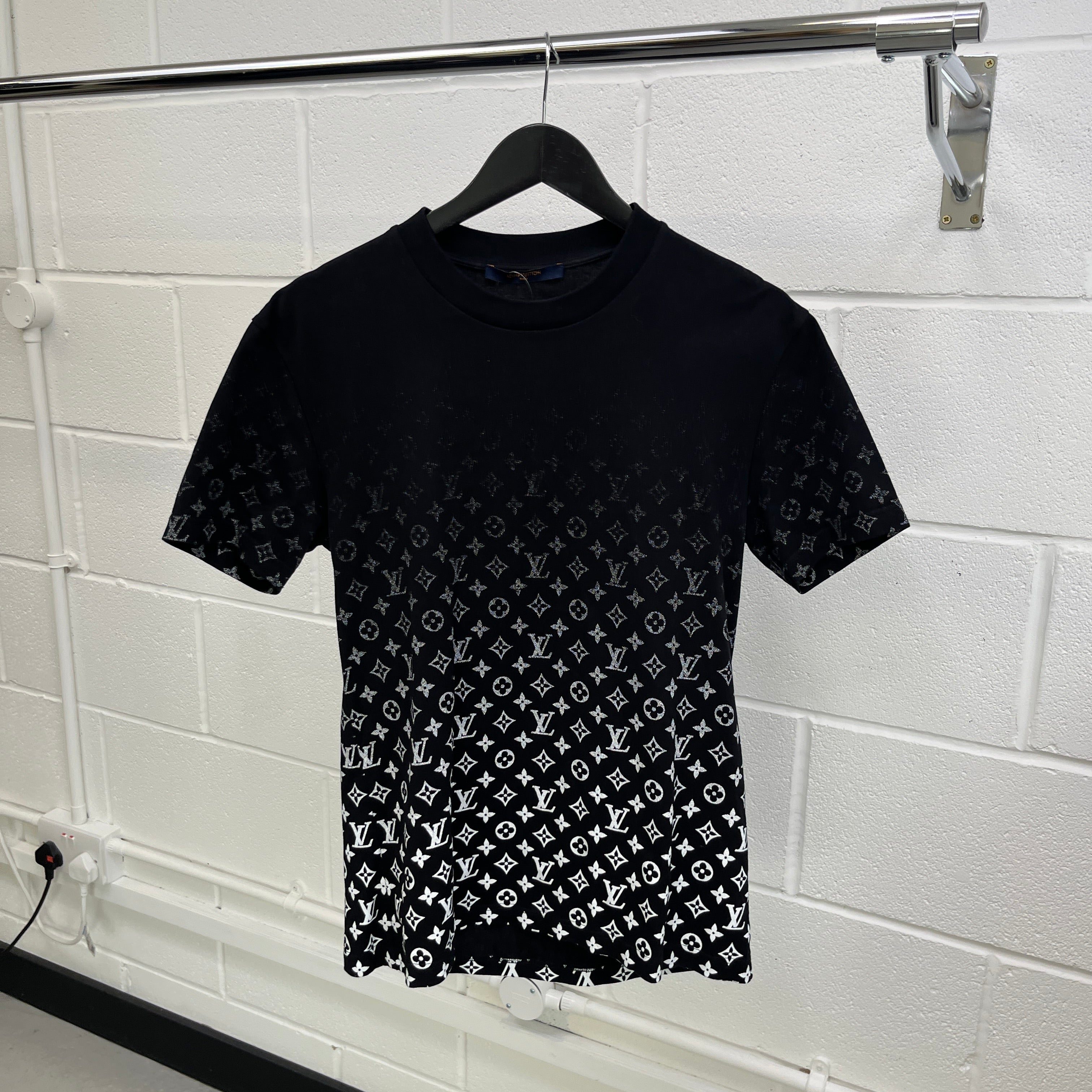 Men's Monogram Gradient T-Shirt Black Size M