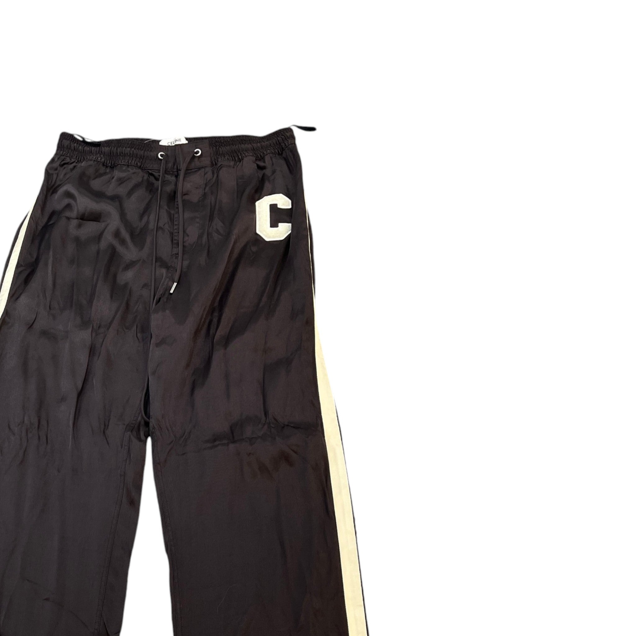 Women's C Athletic Satin Joggers Brown Size Waist 38"
