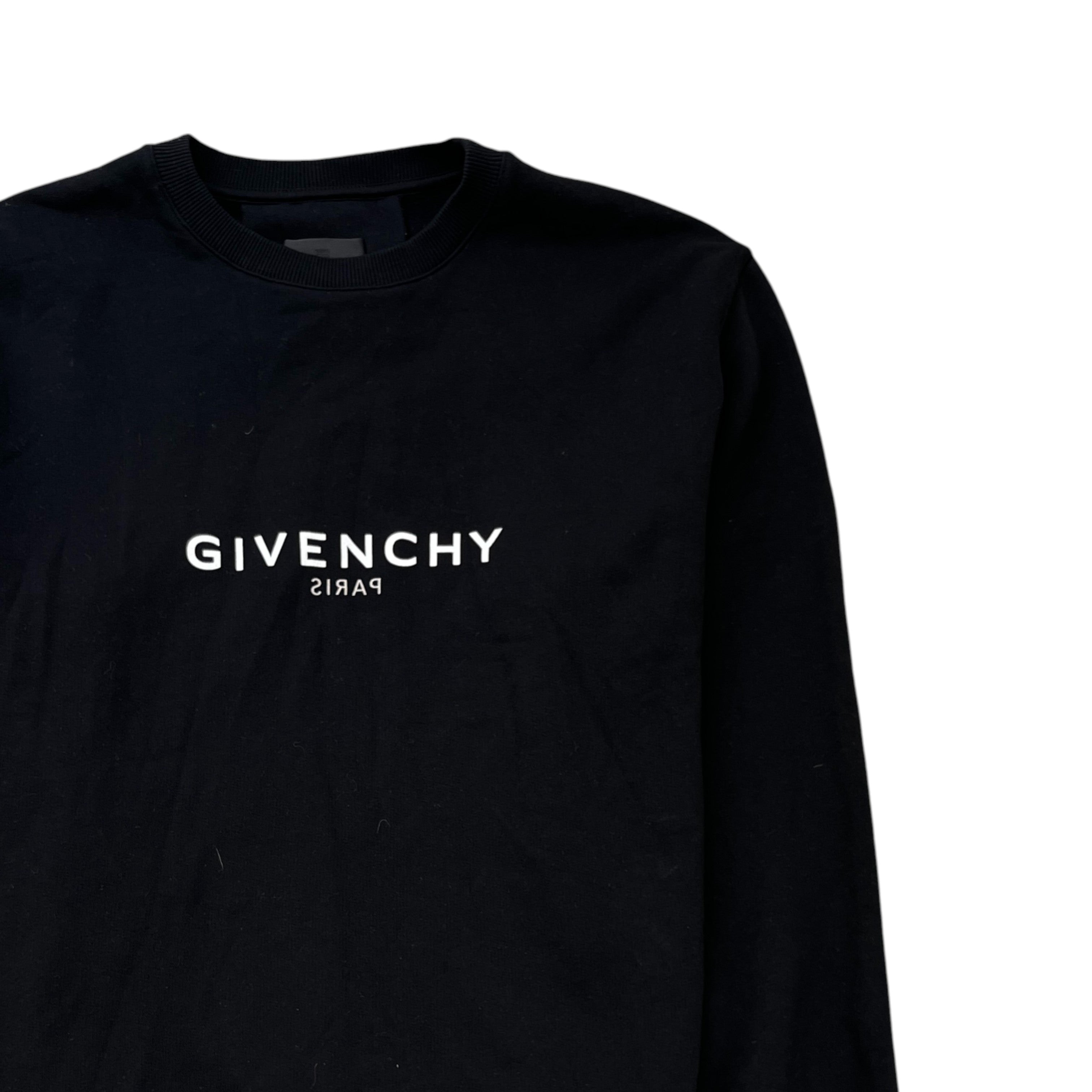 Men's Logo Print Jumper Black Size S