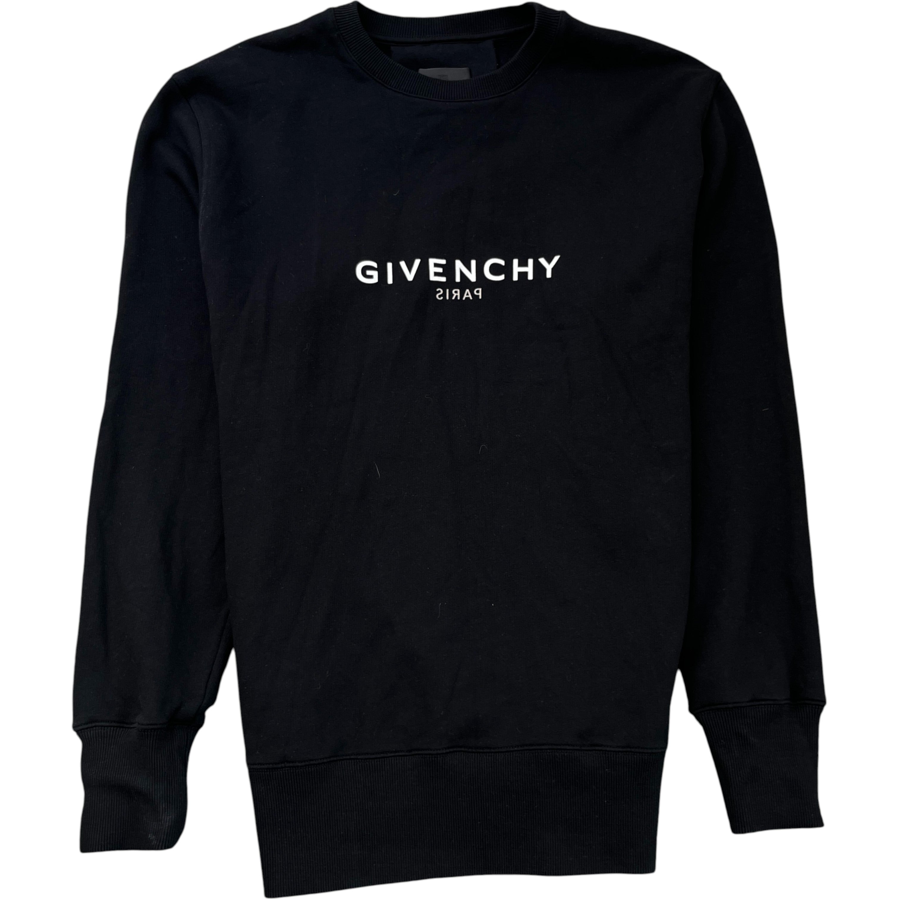 Men's Logo Print Jumper Black Size S