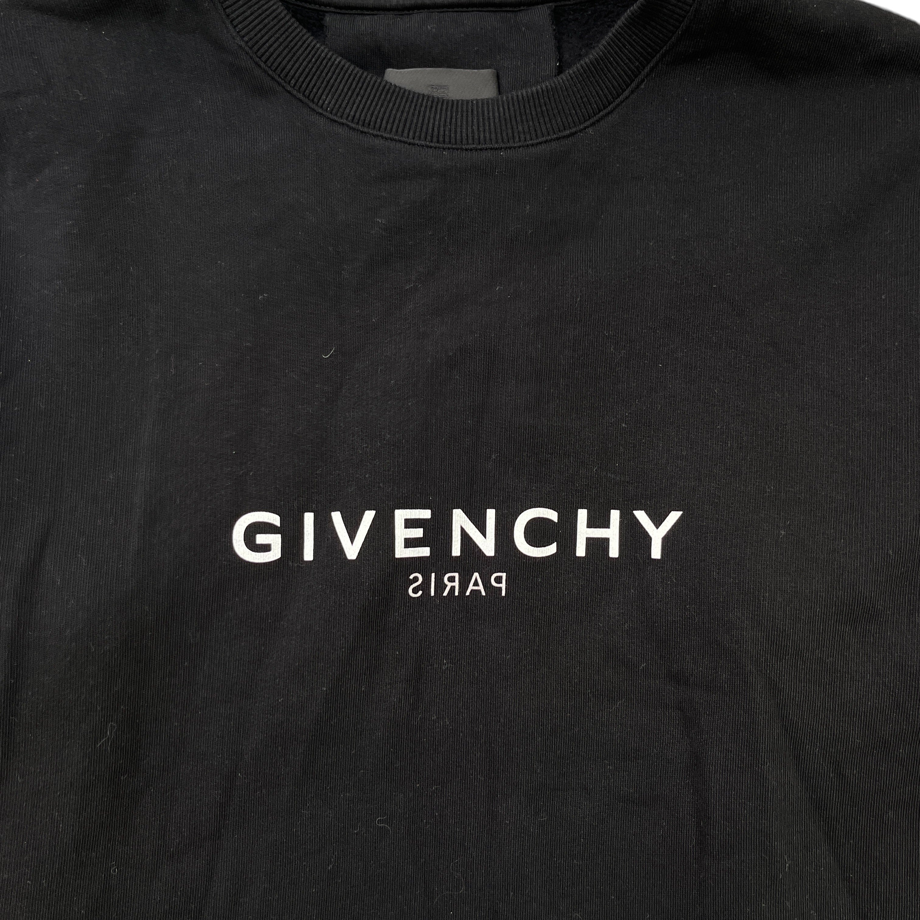 Men's Logo Print Jumper Black Size S