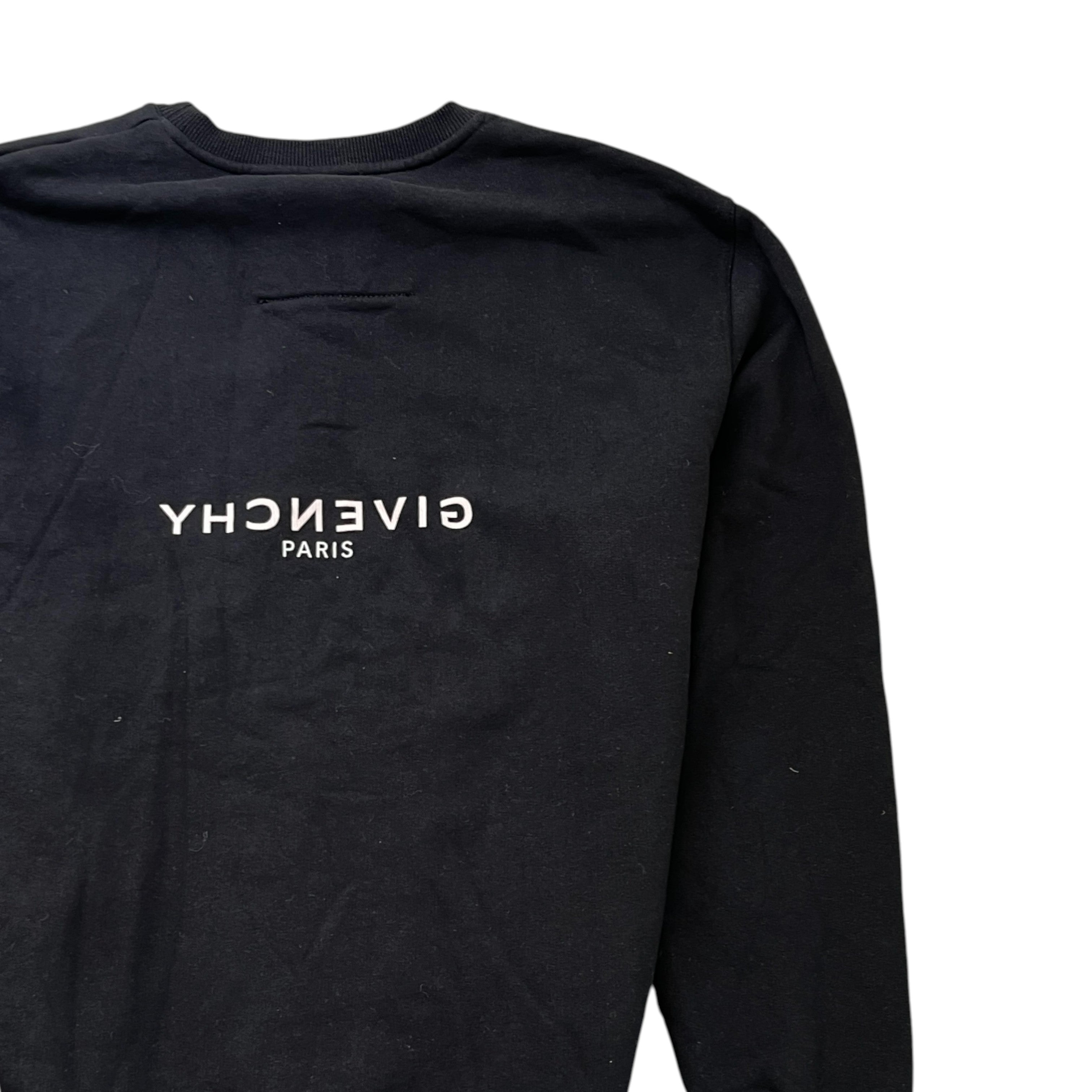 Men's Logo Print Jumper Black Size S
