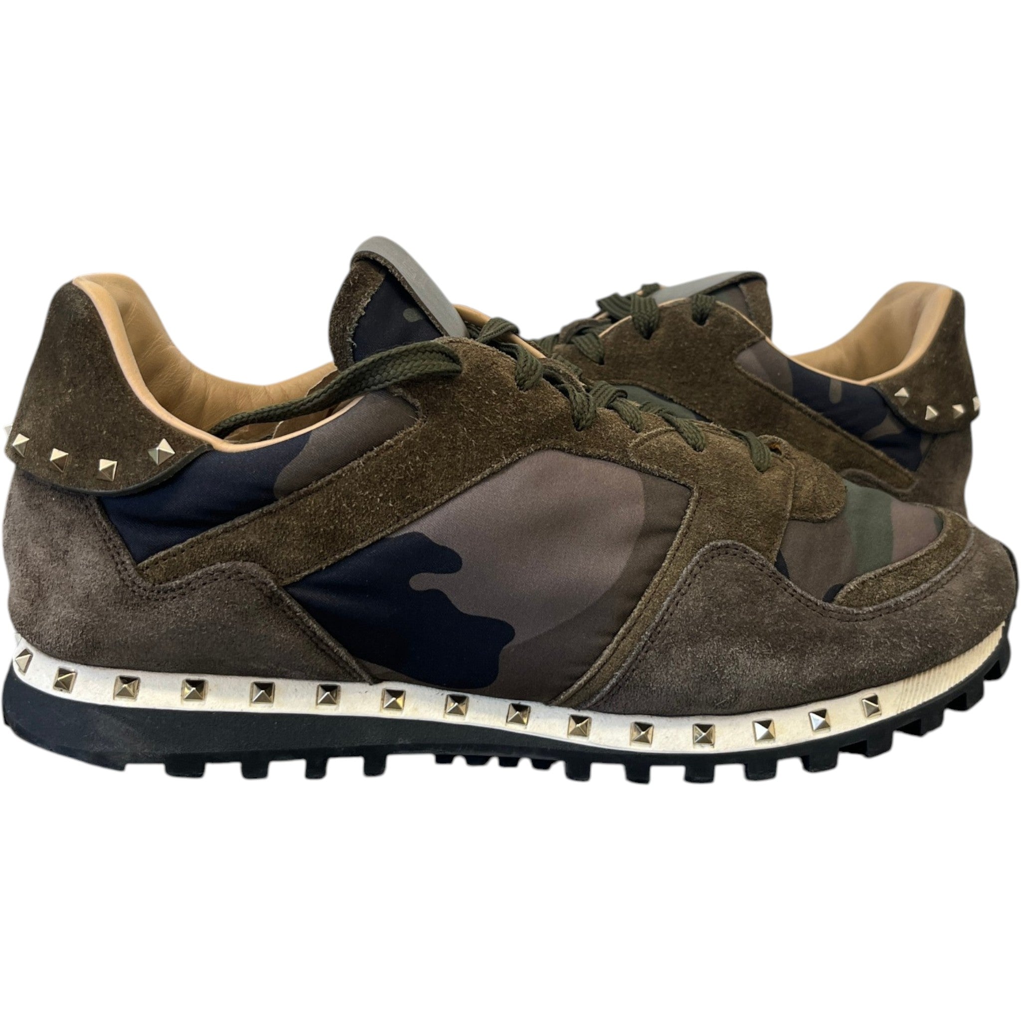 Men's Rockstud Low Trainers Green Size EU 42 / UK 8