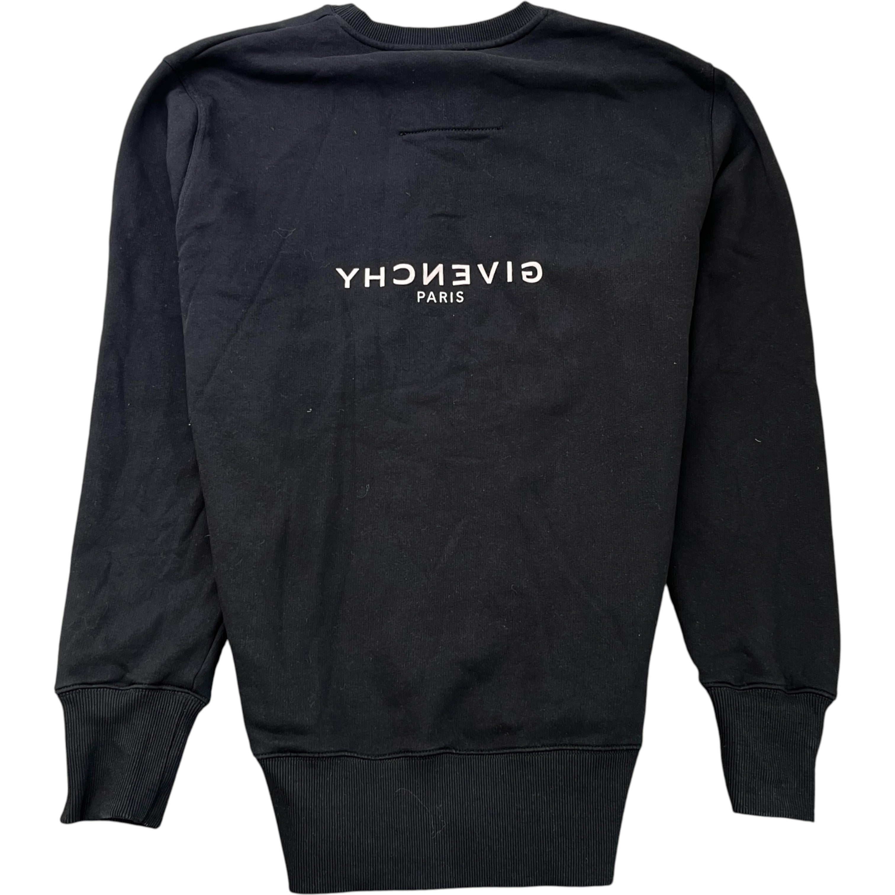 Men's Logo Print Jumper Black Size S