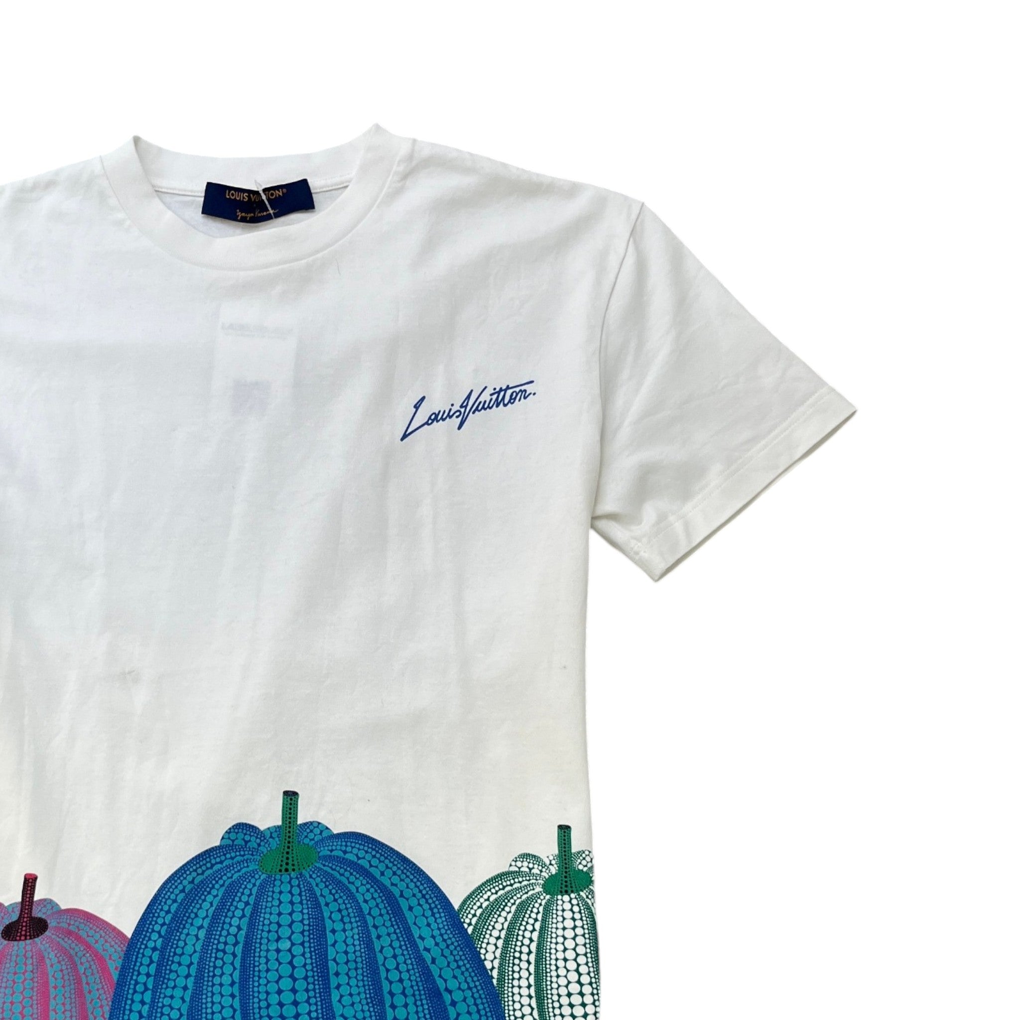 Men's X Yayoi Kusama Pumpkin Dots T-Shirt White Size XS