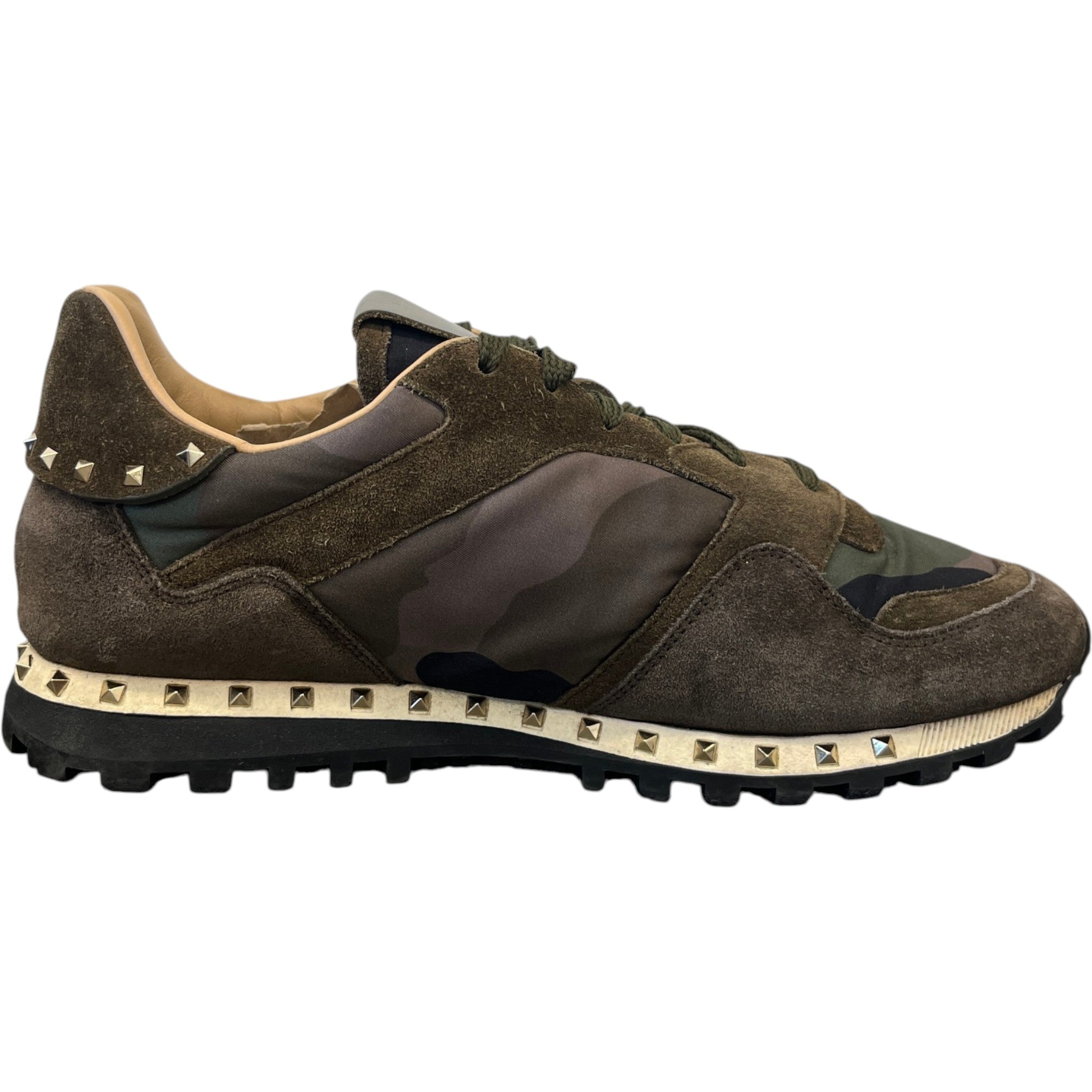 Men's Rockstud Low Trainers Green Size EU 42 / UK 8