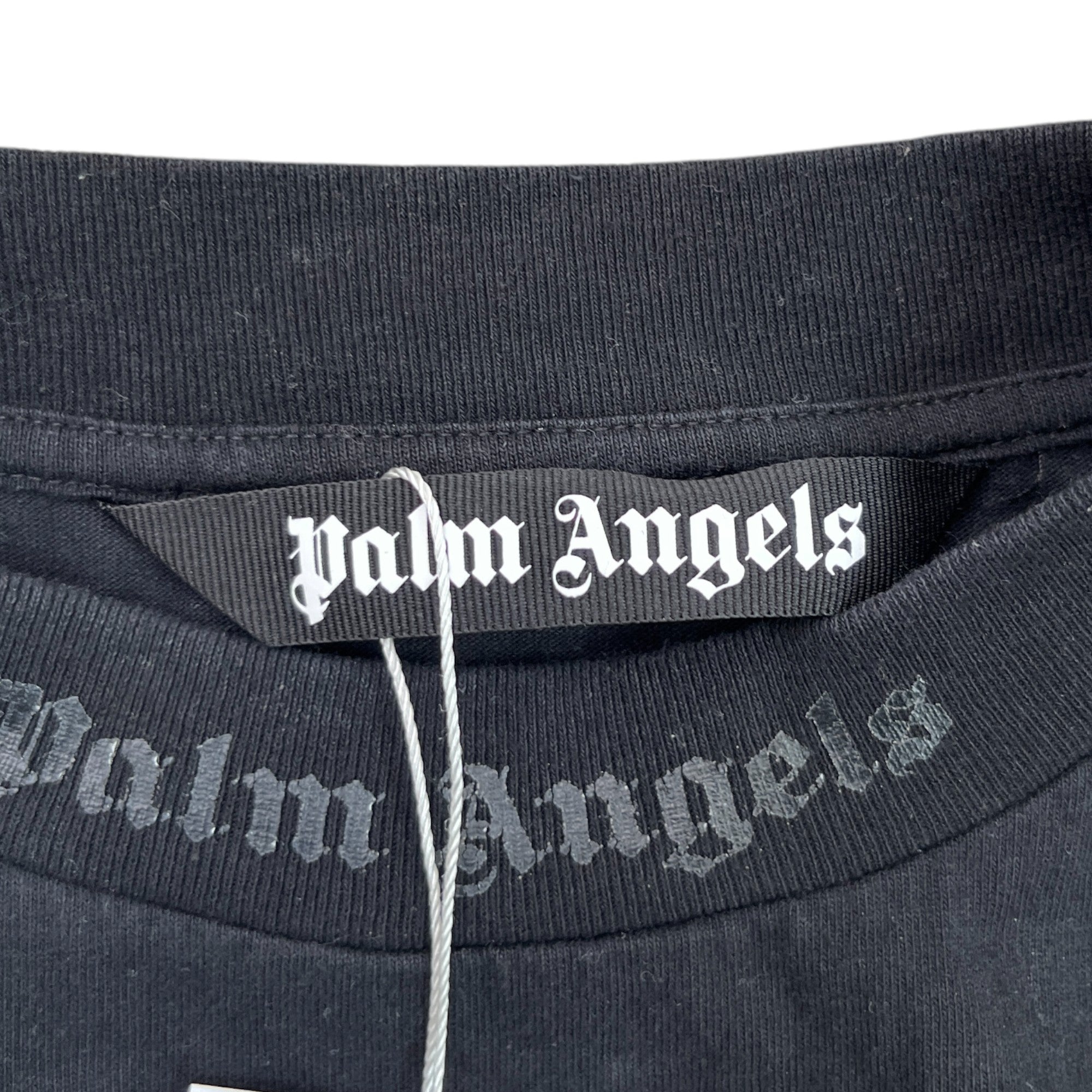 Men's Oversized Glitter Logo T-Shirt Black Size S