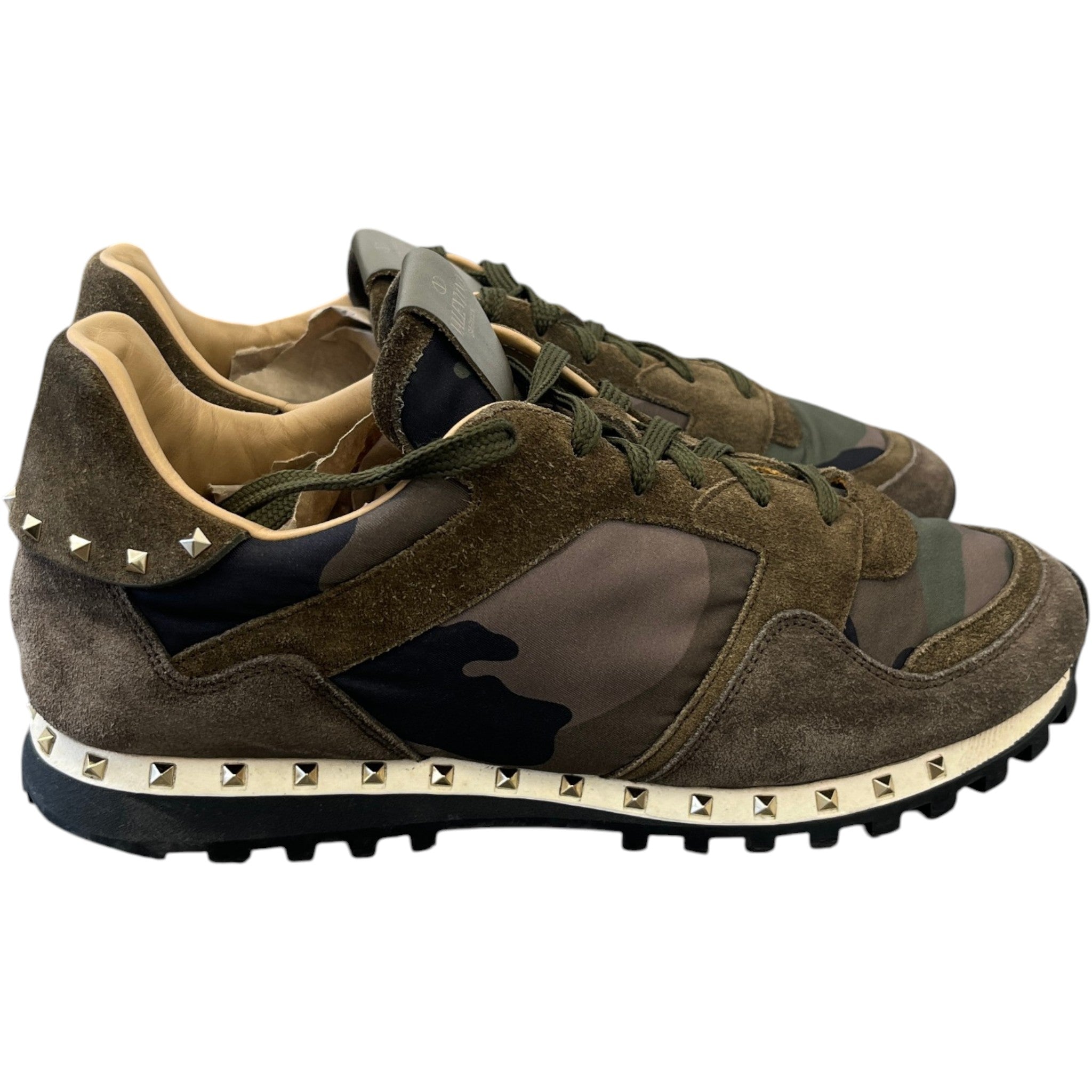 Men's Rockstud Low Trainers Green Size EU 42 / UK 8