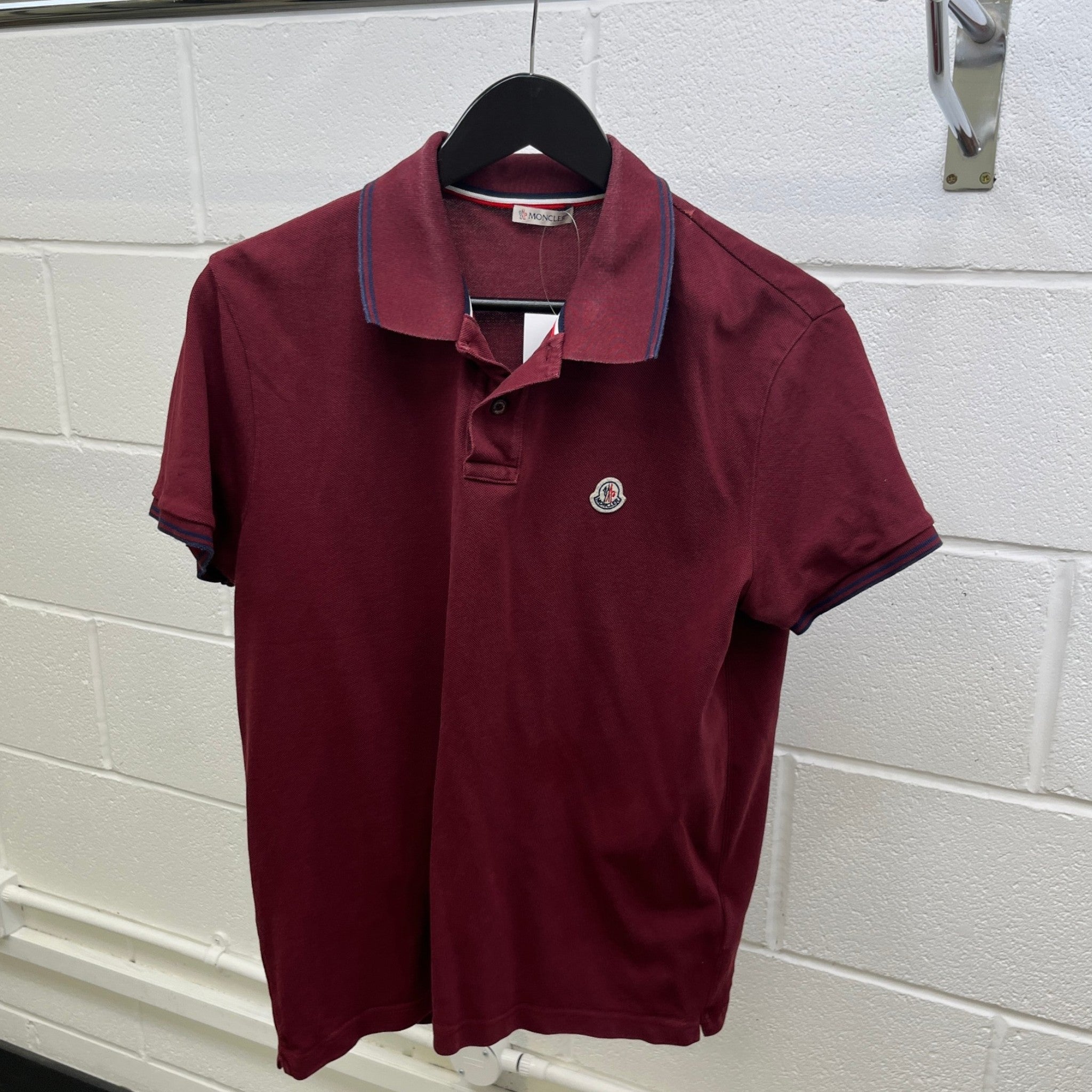 Men's Maglia Polo Shirt Burgundy Size L