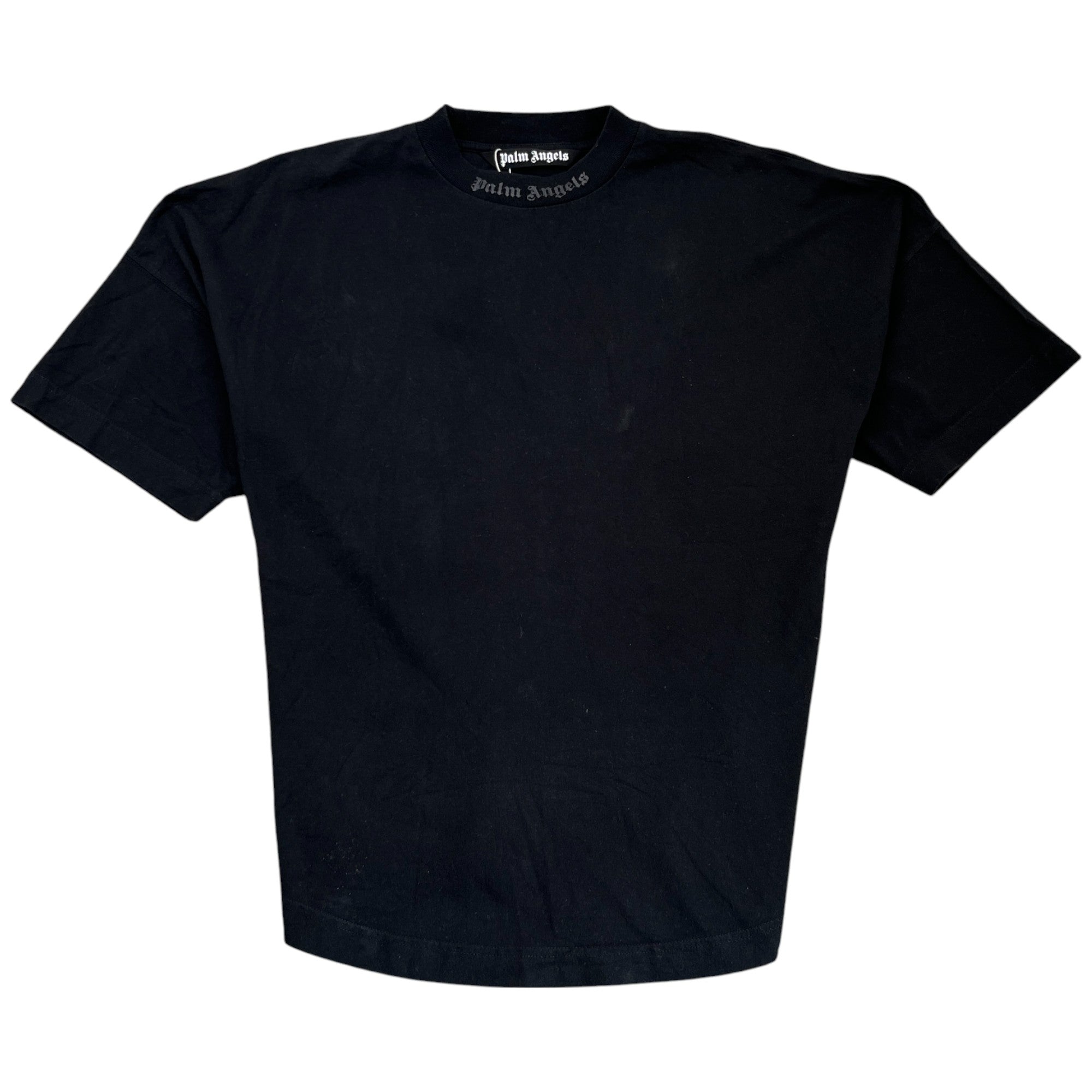 Men's Oversized Glitter Logo T-Shirt Black Size S