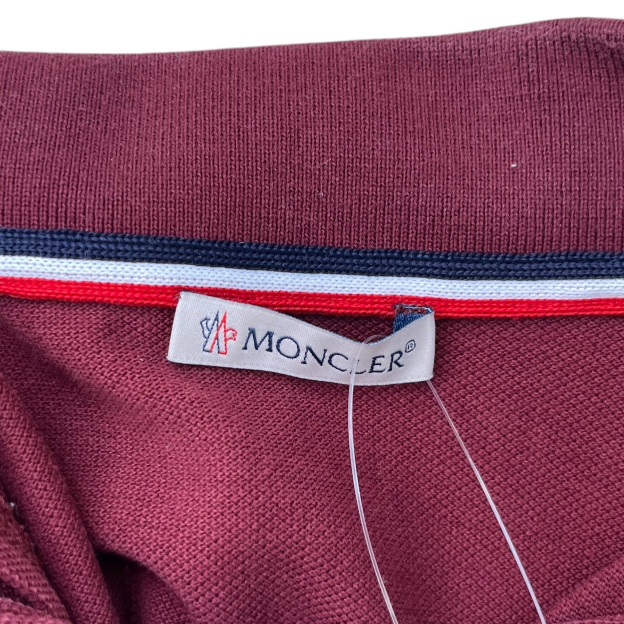 Men's Maglia Polo Shirt Burgundy Size L