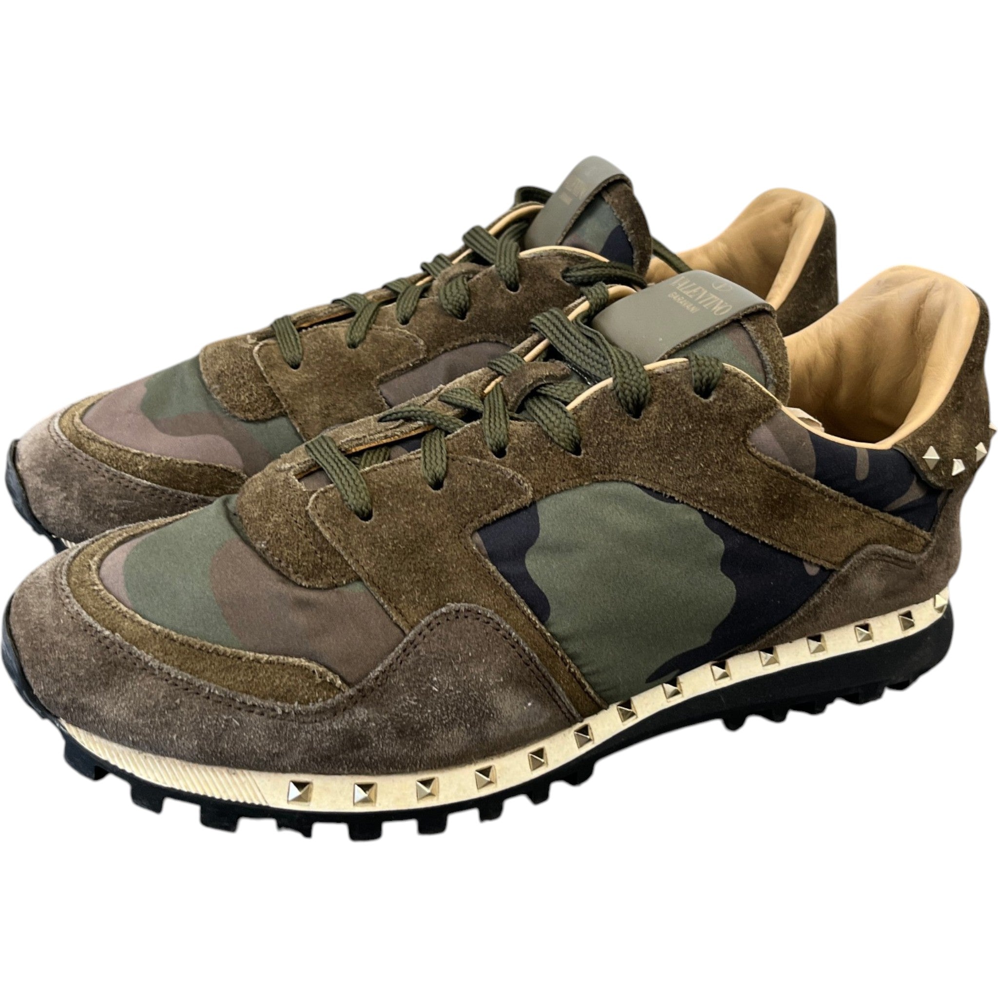 Men's Rockstud Low Trainers Green Size EU 42 / UK 8