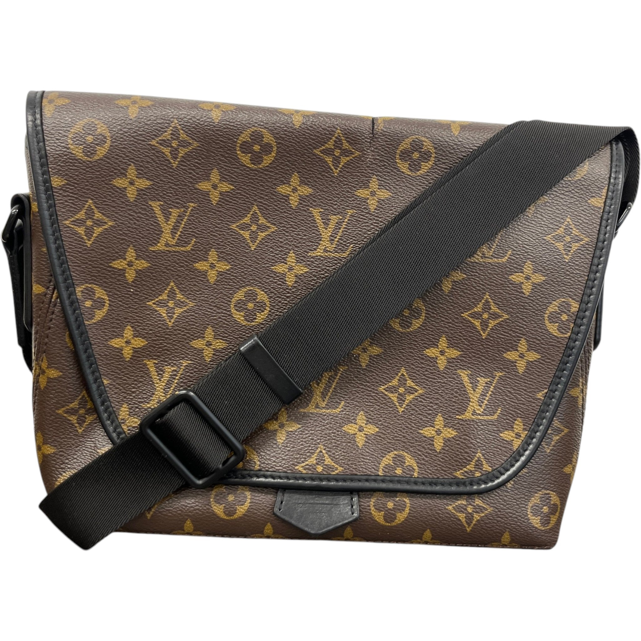 Men's Monogram Magnetic Messenger Bag Brown