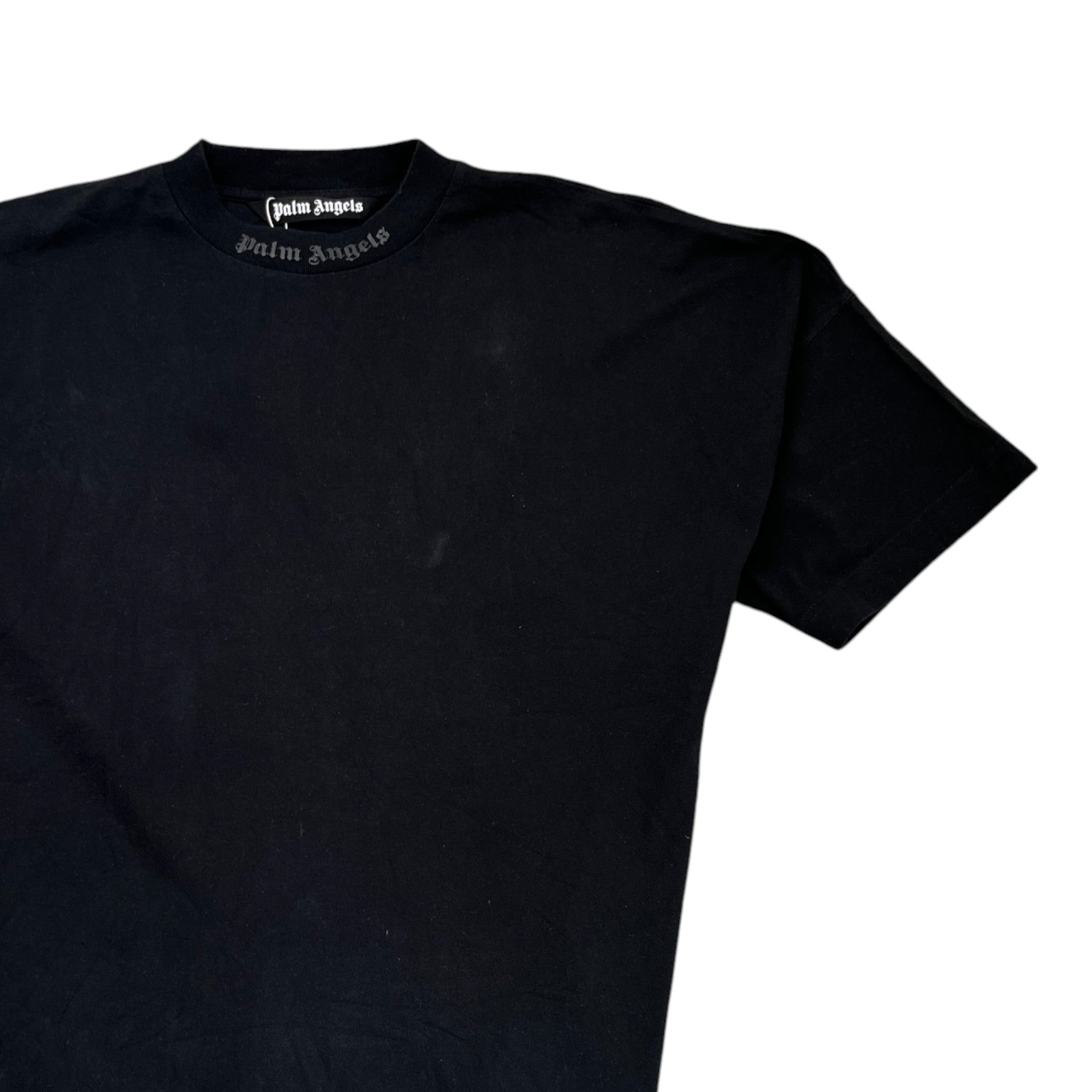 Men's Oversized Glitter Logo T-Shirt Black Size S
