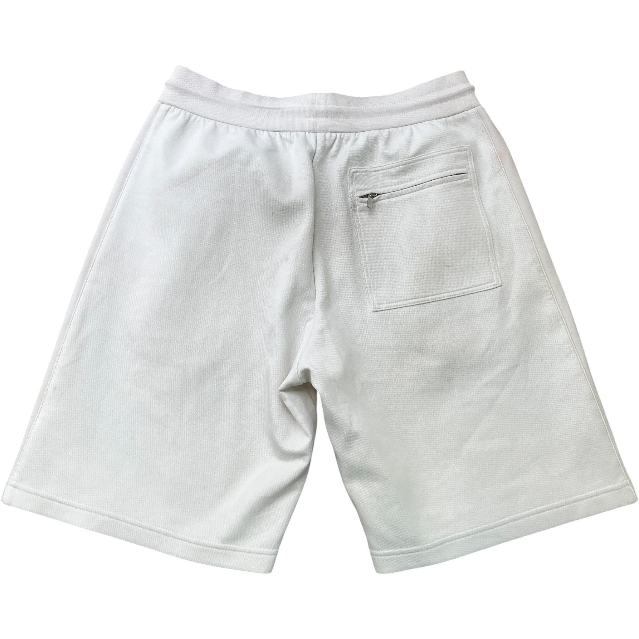 Men's Embroidered Logo Shorts White Size M