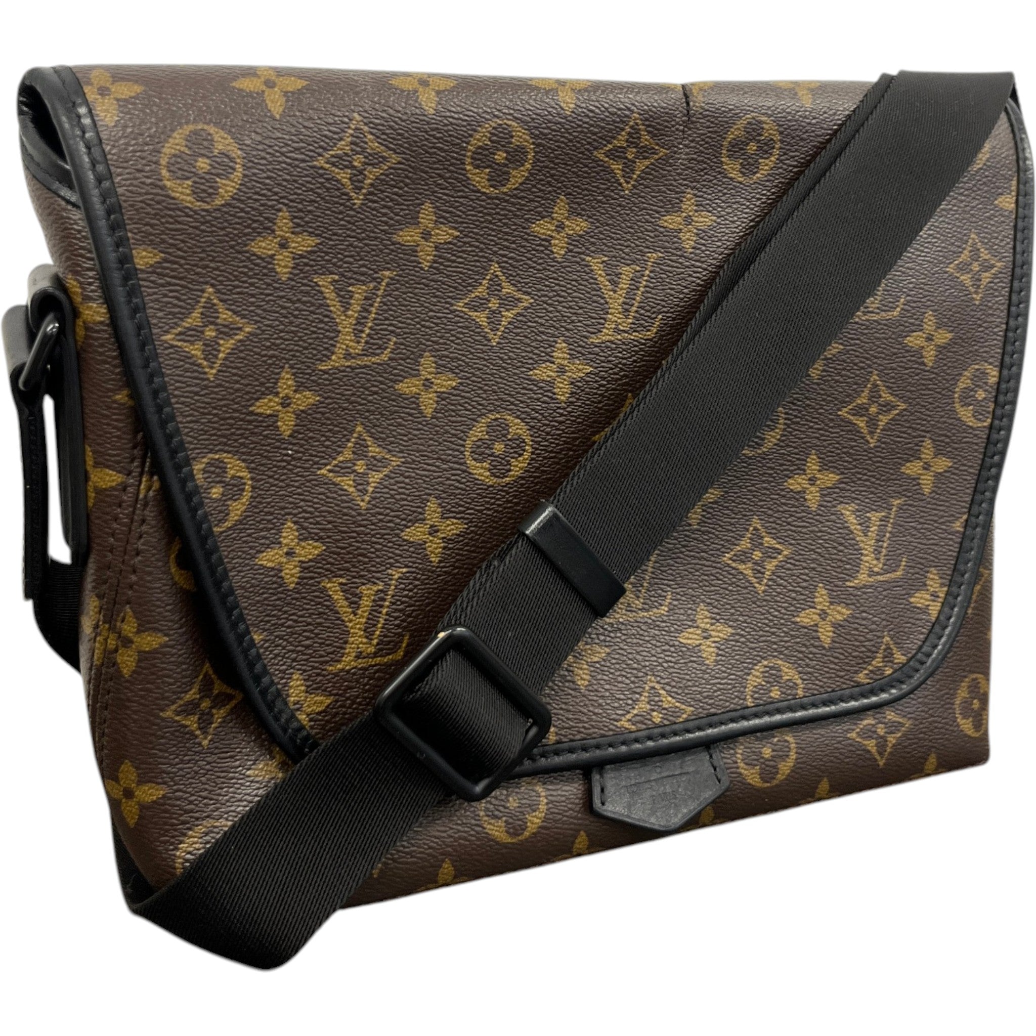 Men's Monogram Magnetic Messenger Bag Brown