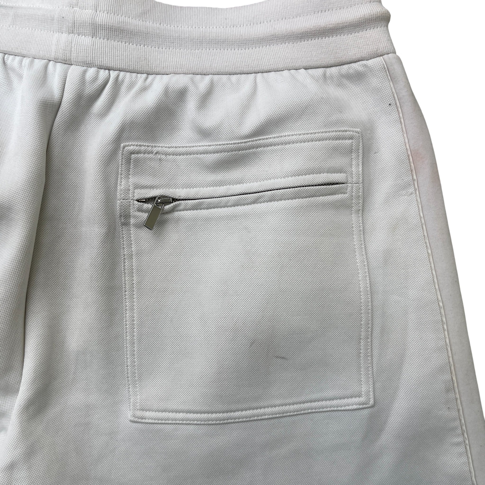 Men's Embroidered Logo Shorts White Size M