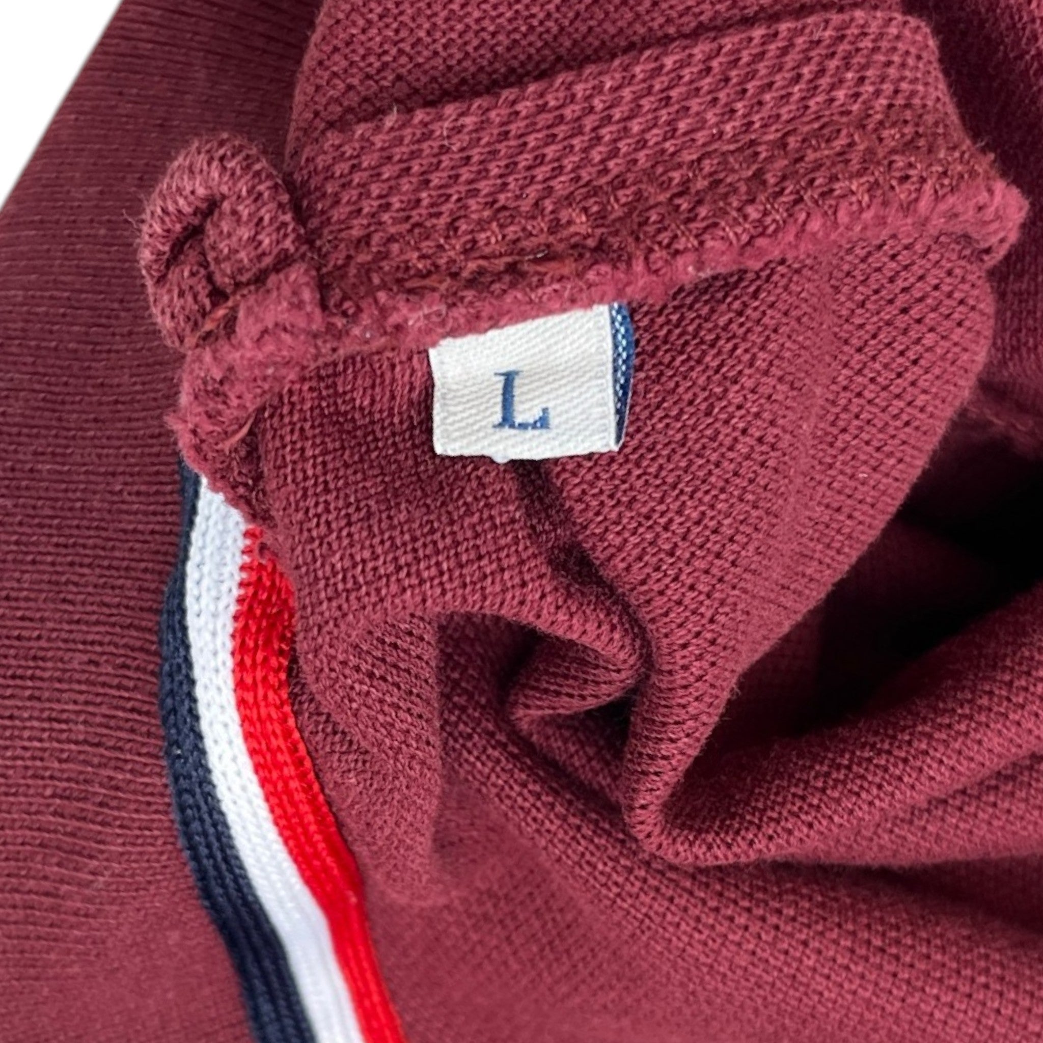 Men's Maglia Polo Shirt Burgundy Size L