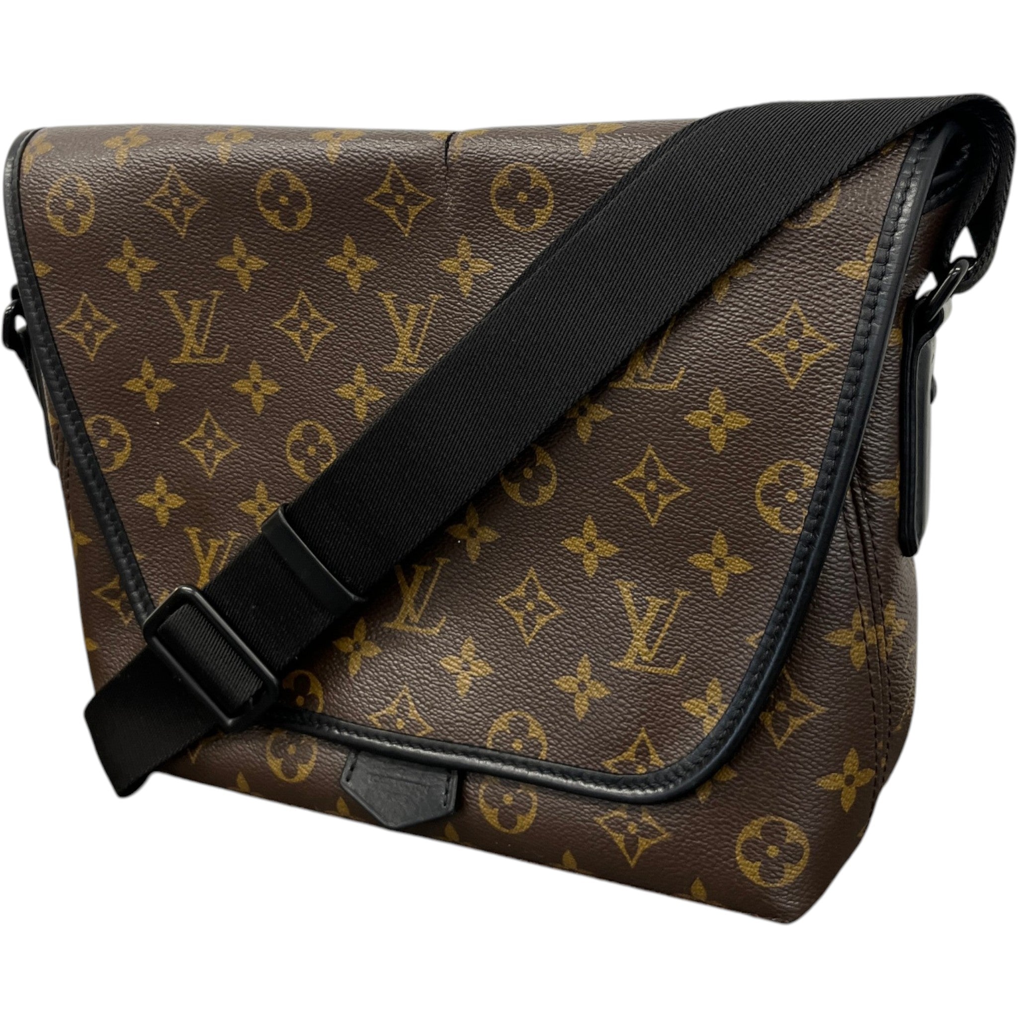 Men's Monogram Magnetic Messenger Bag Brown