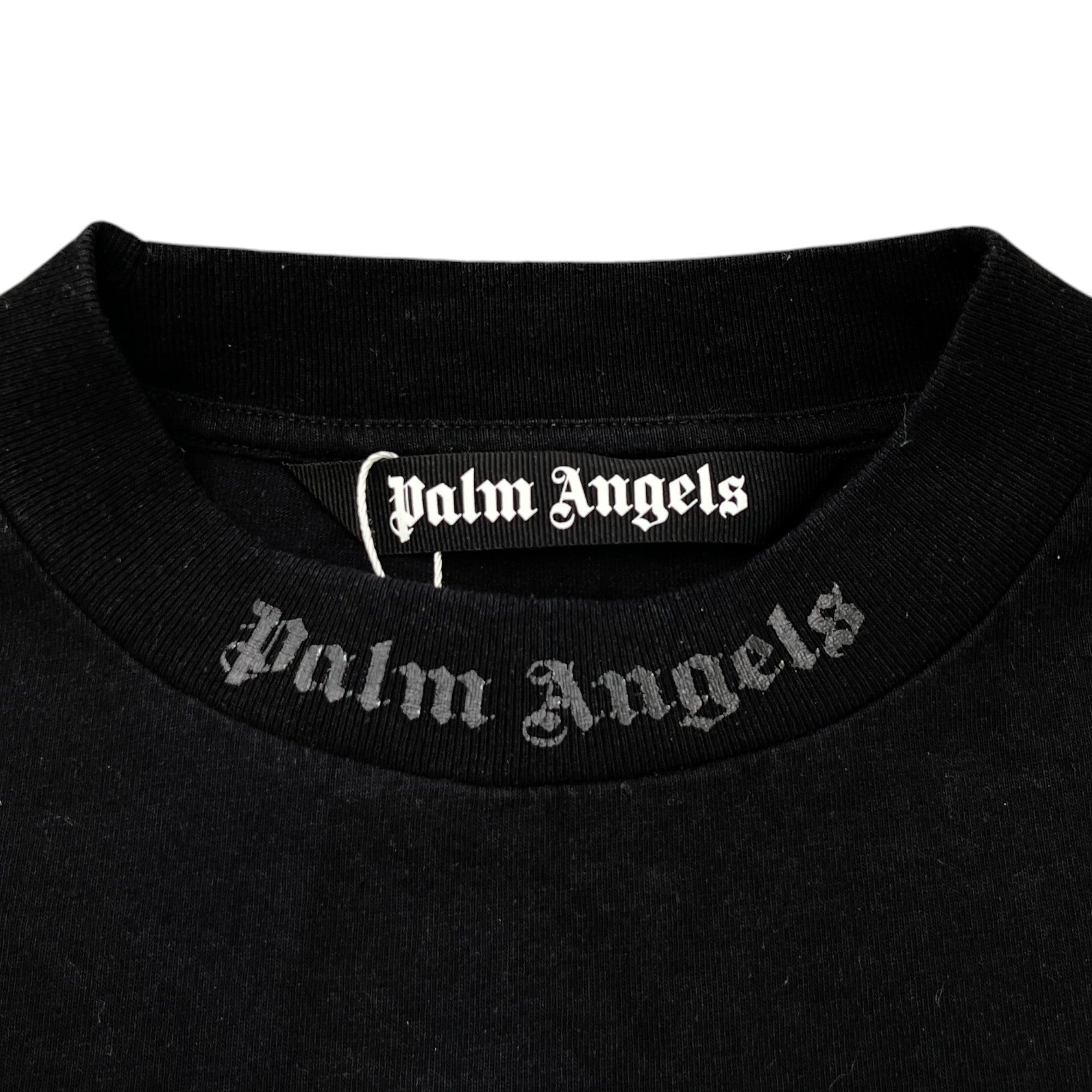 Men's Oversized Glitter Logo T-Shirt Black Size S